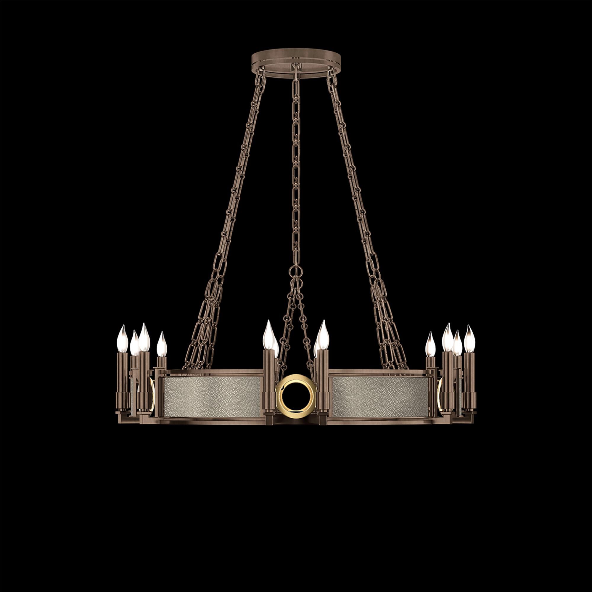 Shown in Bronze and Brass  finish and Coco accent