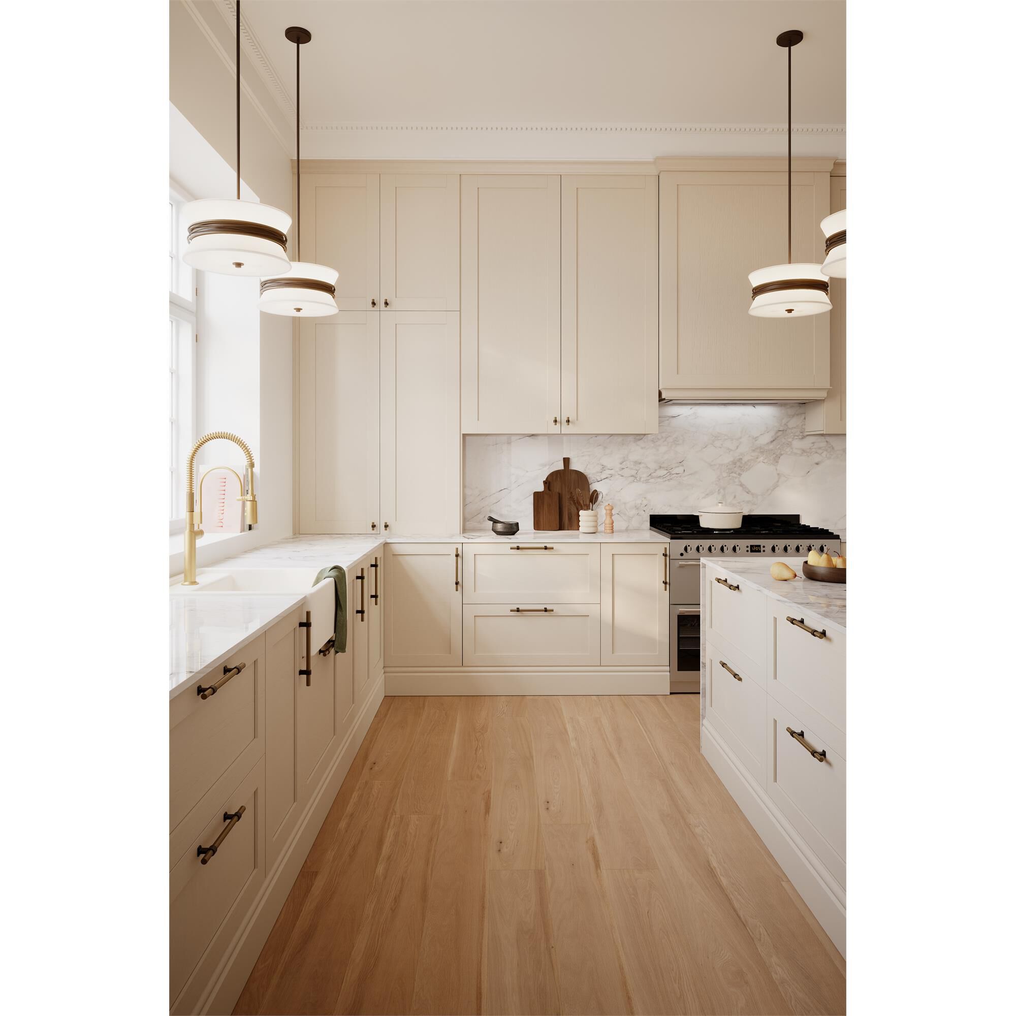 Shown in Dark Bronze finish and White shade