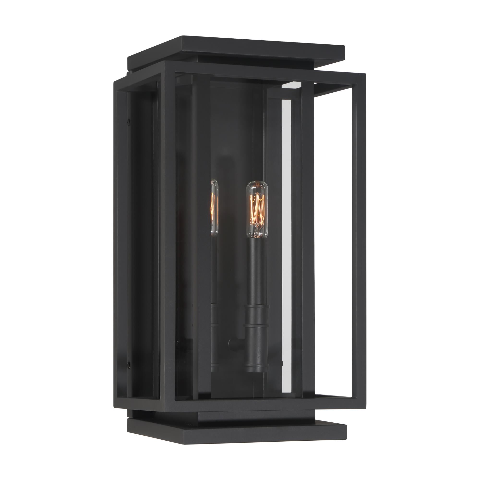 Shown in Dark Matte Black and White finish and Clear glass