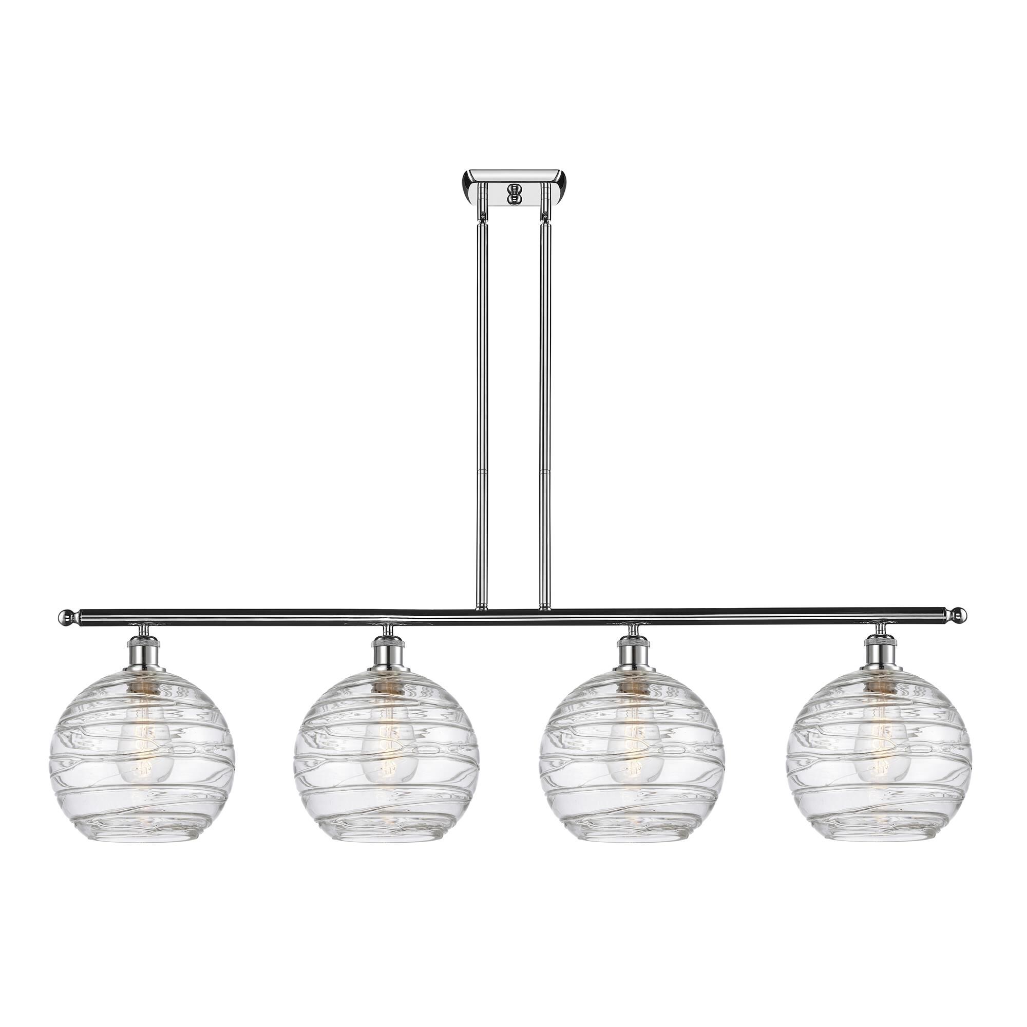 Shown in Polished Chrome finish and Clear Athens Deco Swirl 8