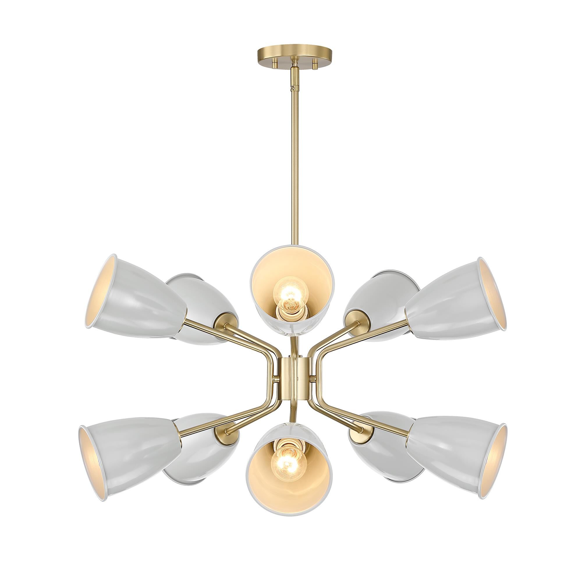 Biba 28 Inch 10 Light Chandelier by Designers Fountain