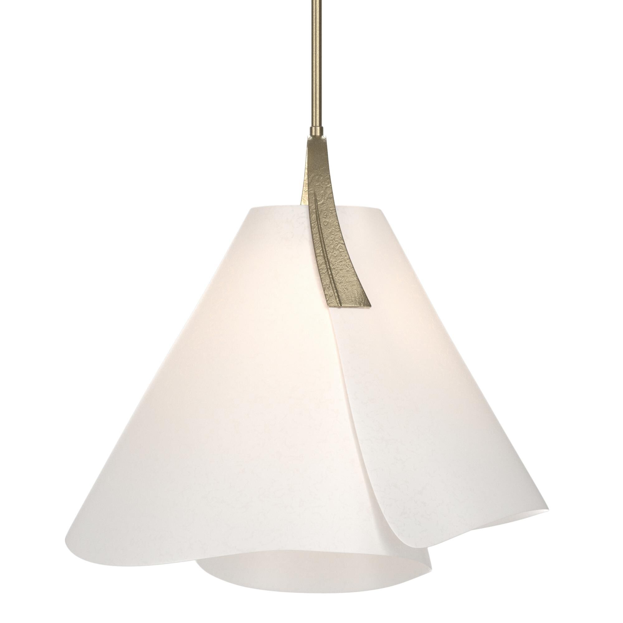 Shown in Soft Gold finish and Frosted Acrylic shade