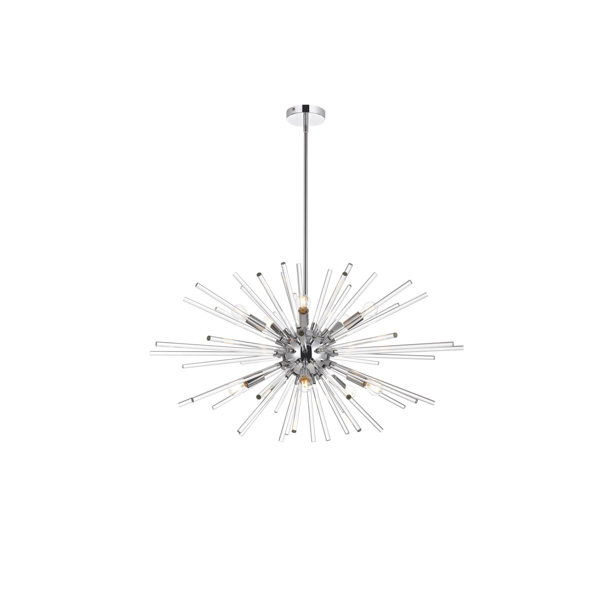 Sienna 32 Inch 10 Light Chandelier by Elegant Lighting