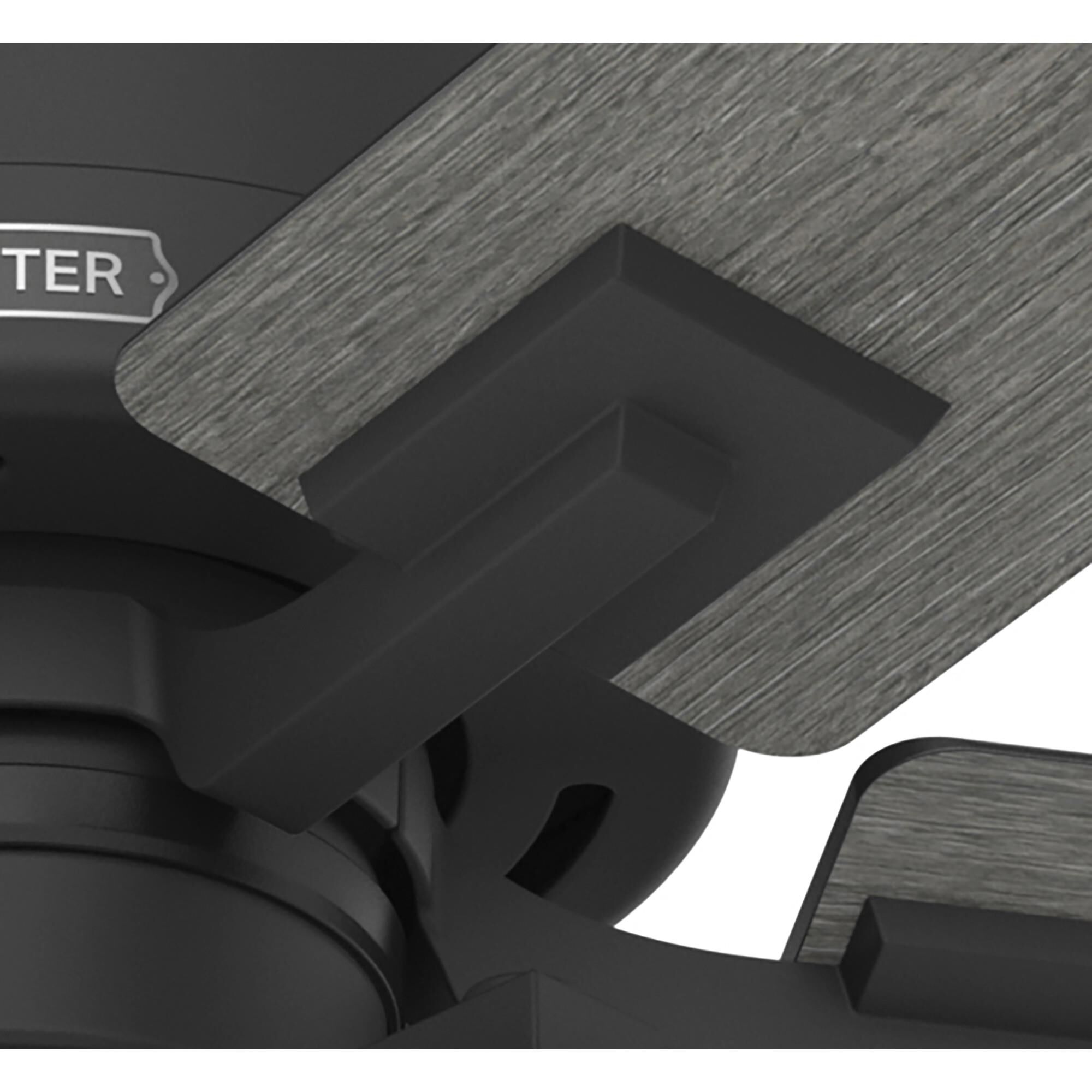 Techne 52 Inch Ceiling Fan with Light Kit by Hunter Fan