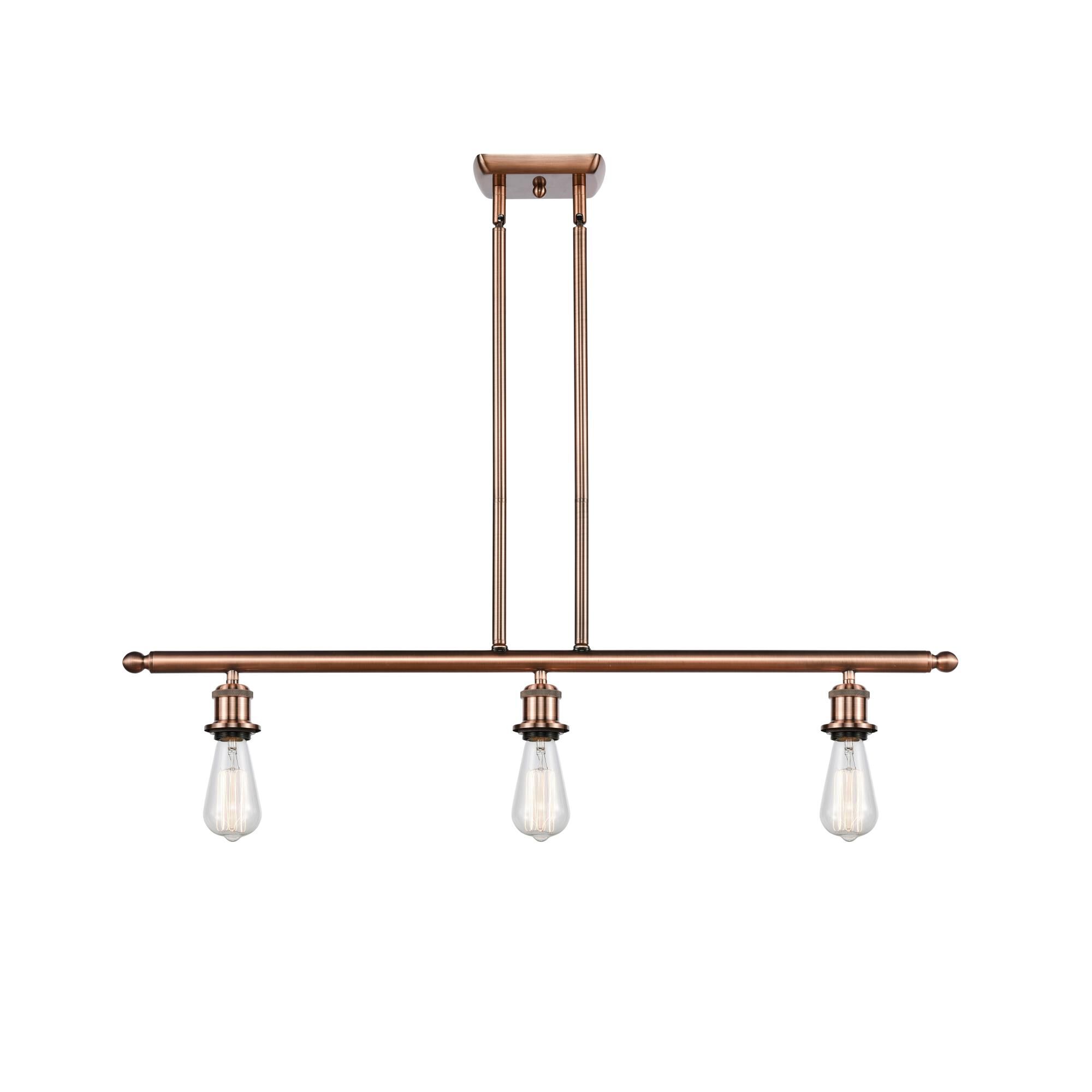Bruno Marashlian Bare Bulb 36 Inch 3 Light Linear Suspension Light by Innovations Lighting