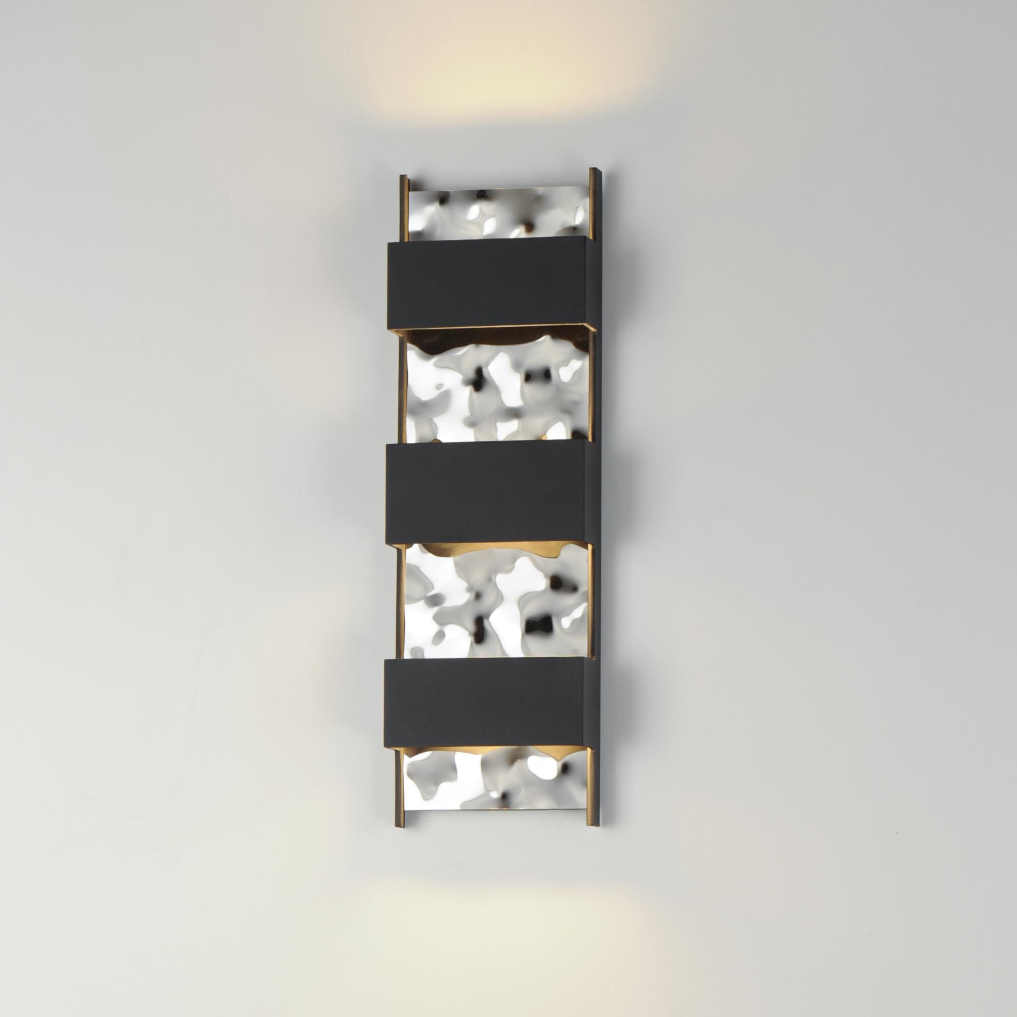 Shown in Black finish and Black Ripple glass