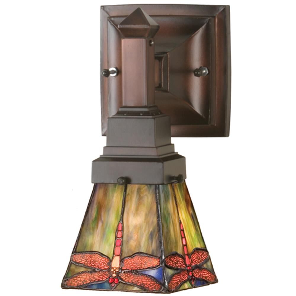 Shown in Mahogany Bronze finish and Scarlet-Ruby-Aurora Midnight Sky glass