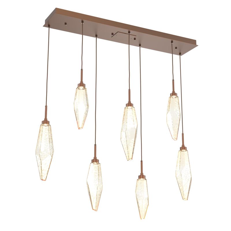 Rock Crystal 44 Inch 7 Light LED Linear Suspension Light by Hammerton Studio