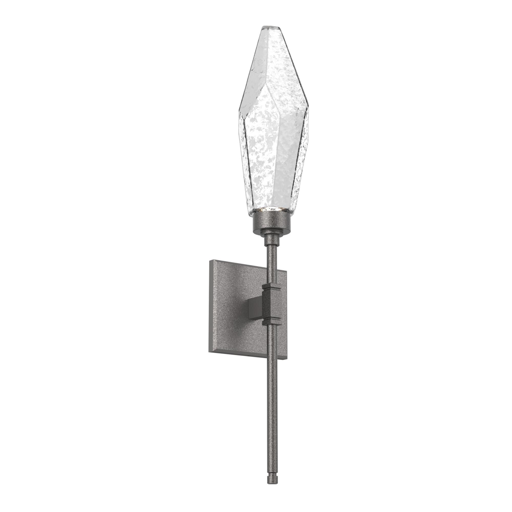 Shown in Graphite finish and Chilled Blown And Clear glass