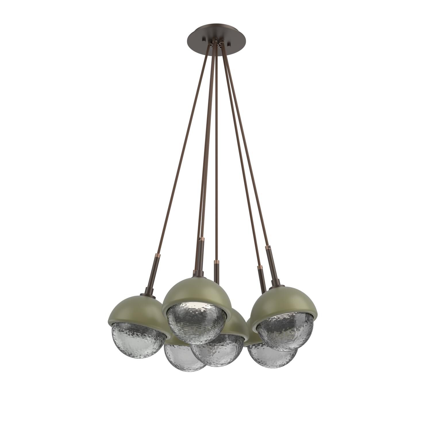 Shown in Flat Bronze finish and Smoke glass and Sage Green accent