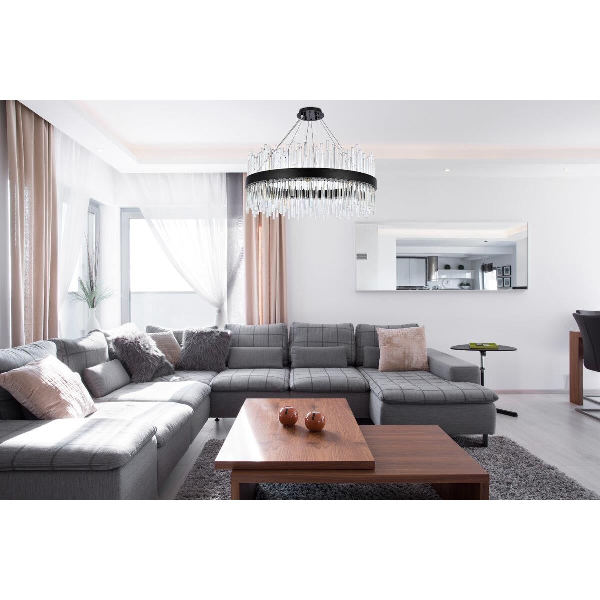 Shown in Black finish and Royal Cut Clear crystal