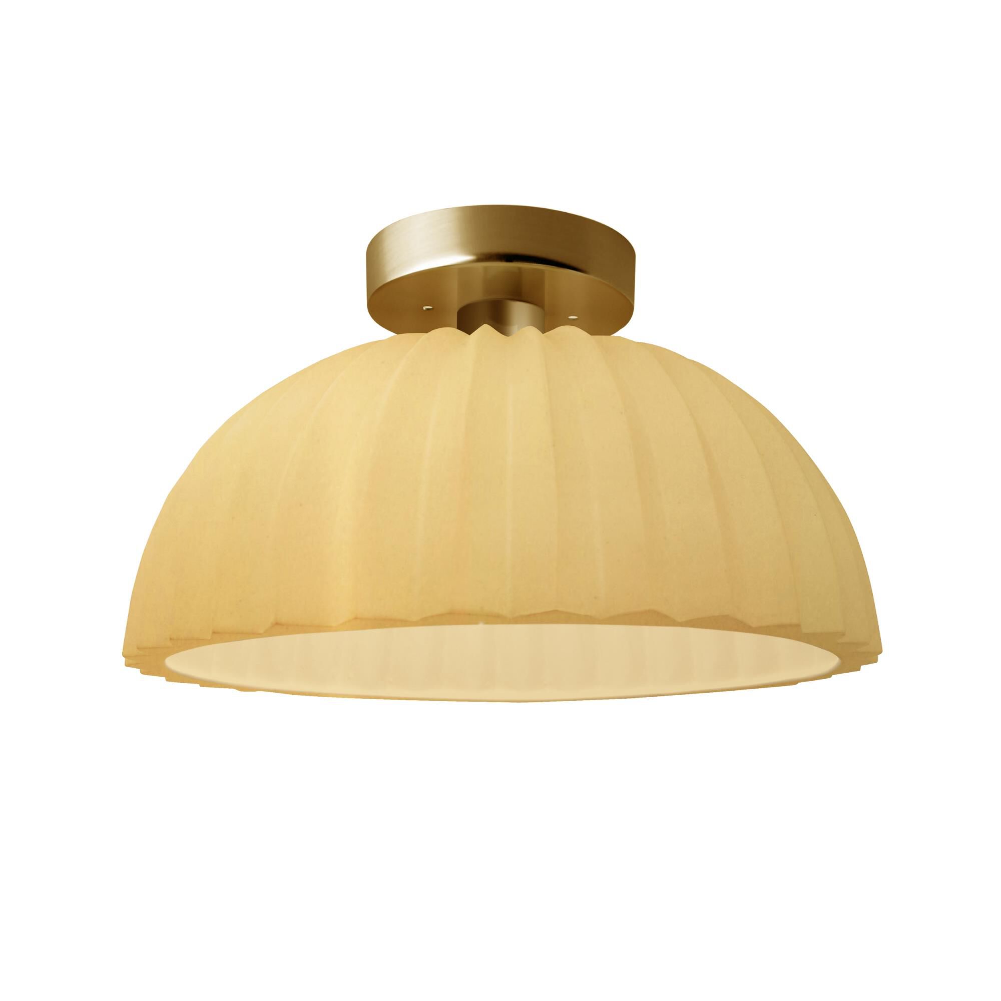 Shown in Brushed Brass finish and Muted Yellow shade