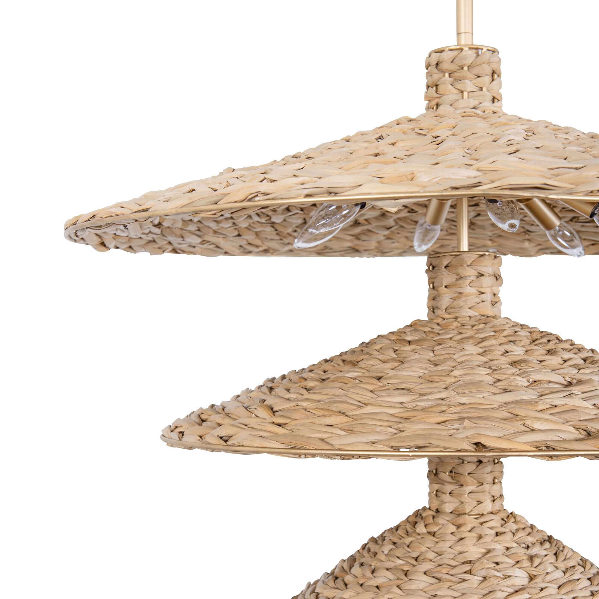 Shown in French Gold/Natural Seagrass finish and Natural Seagrass shade