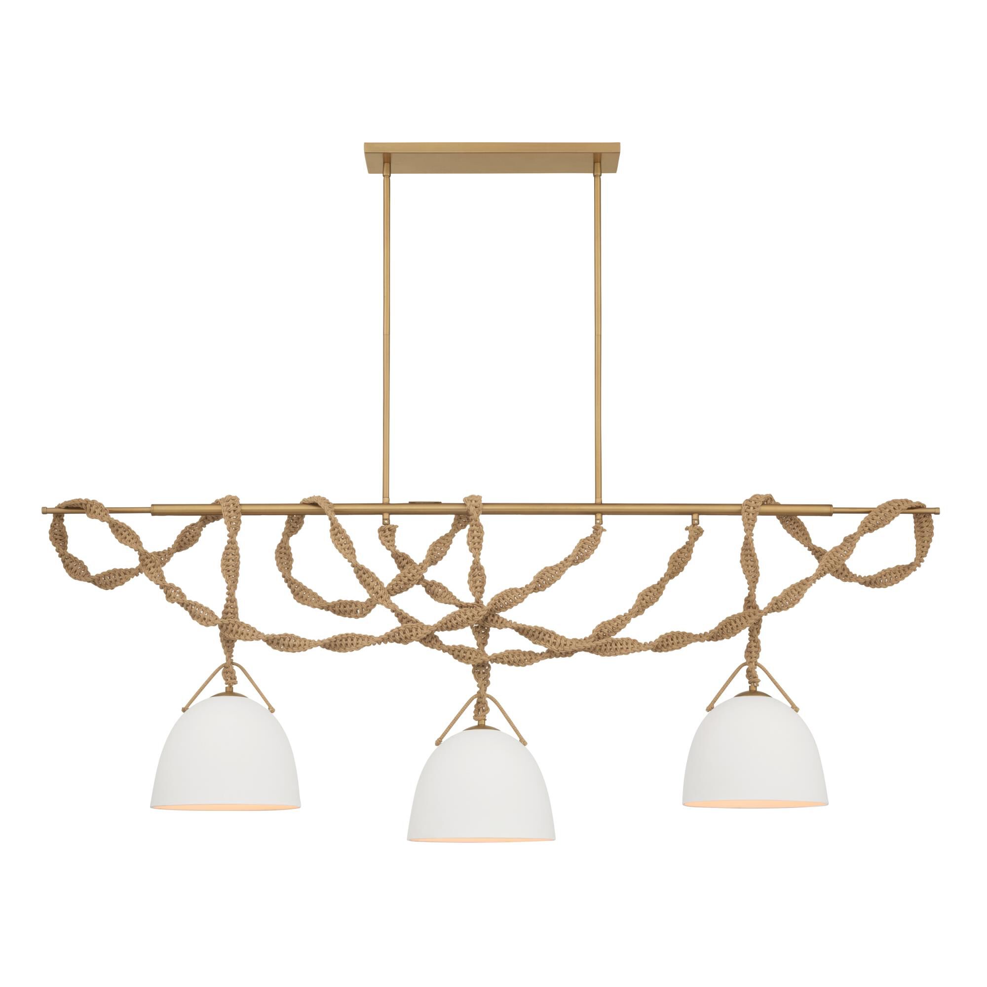 Shown in Legacy Brass finish and White shade