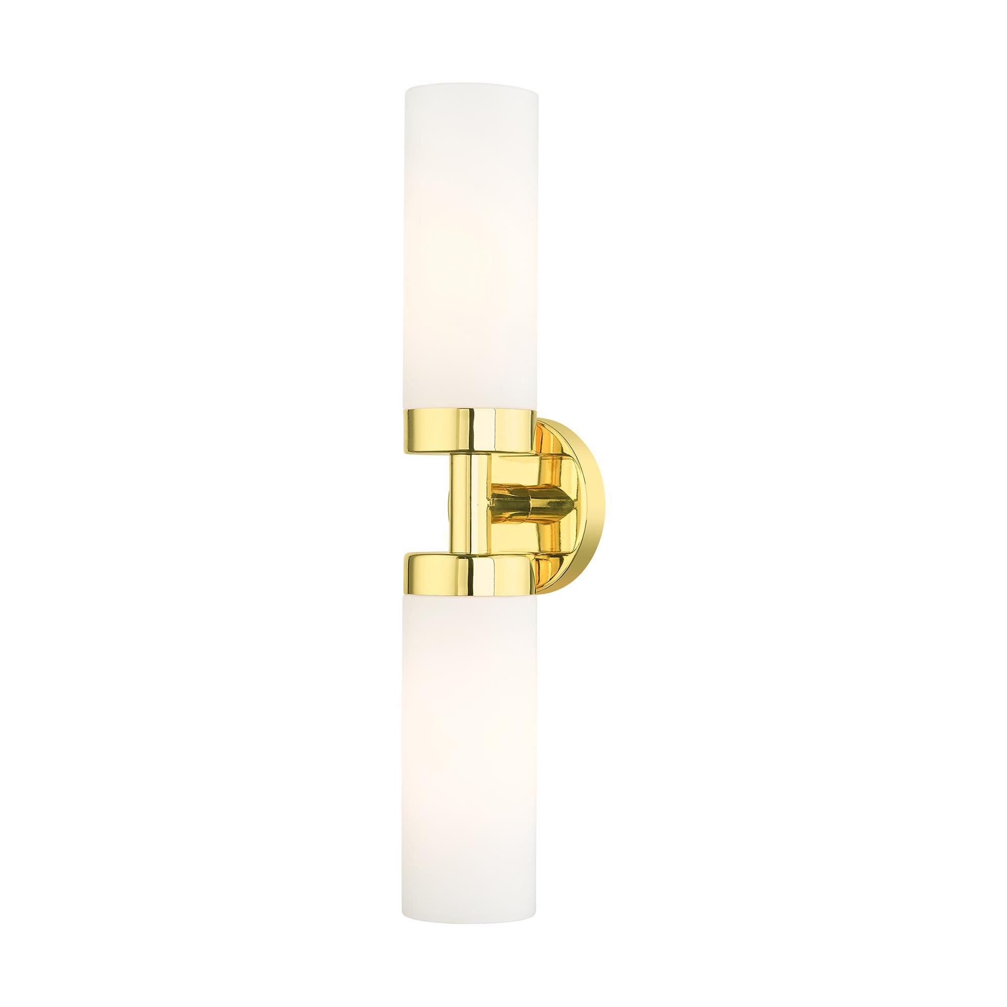 Shown in Polished Brass finish and Hand Blown Satin Opal White glass