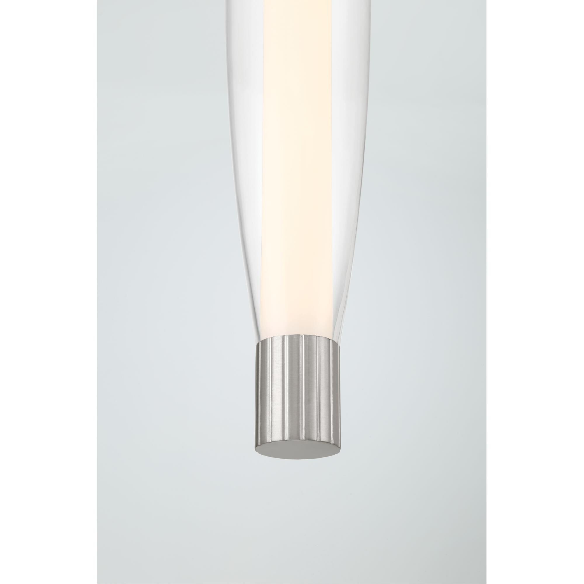 Shown in Brushed Nickel finish and Clear glass and Glass shade