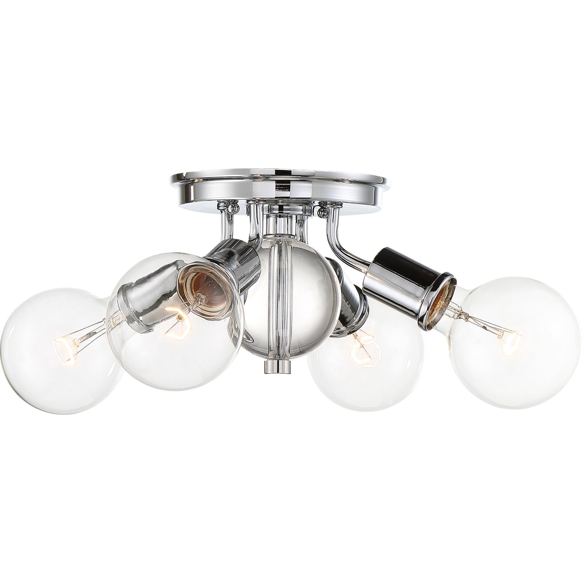 Bounce 18 Inch 4 Light Semi Flush Mount by Nuvo Lighting