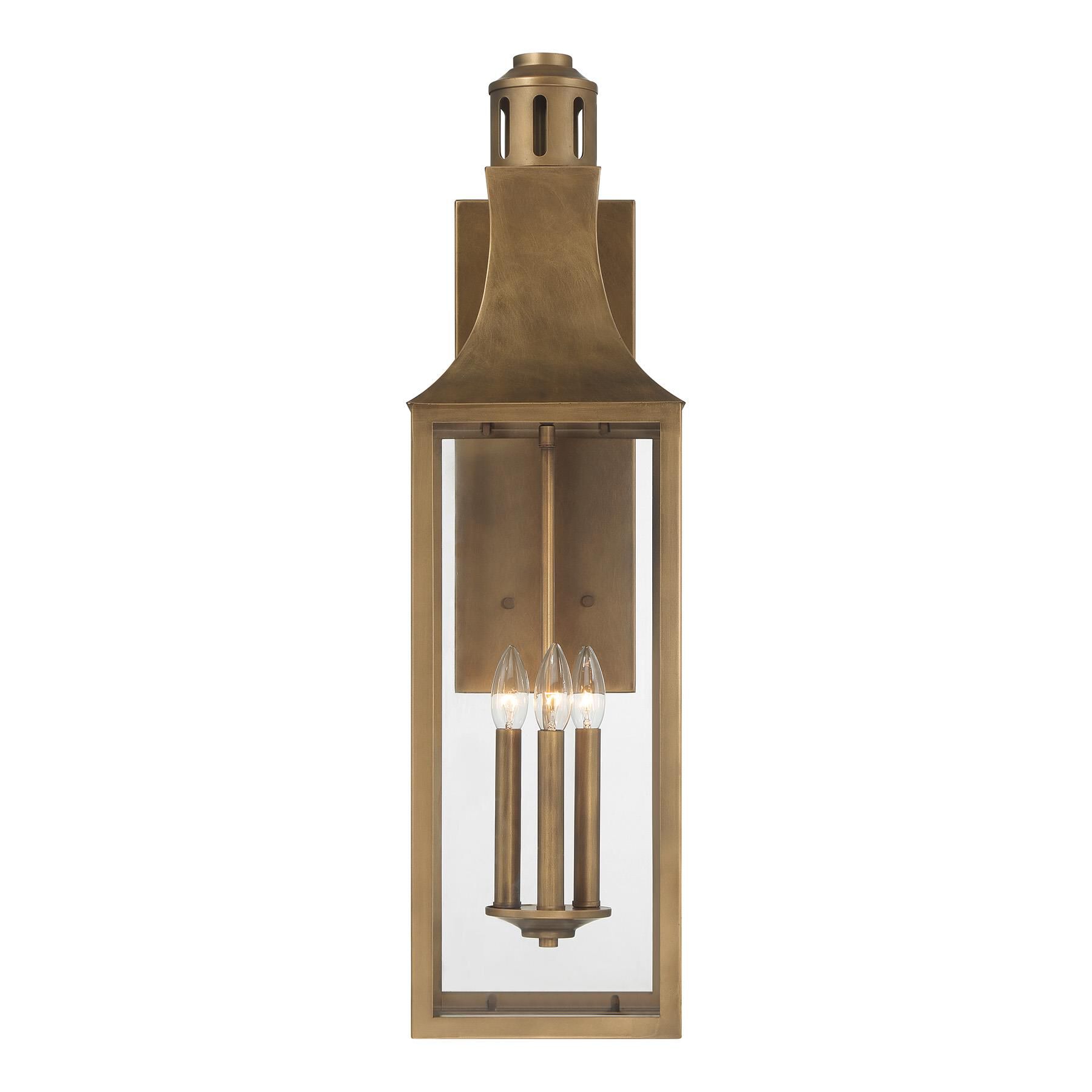 Shown in Atlas Bronze finish and Clear glass