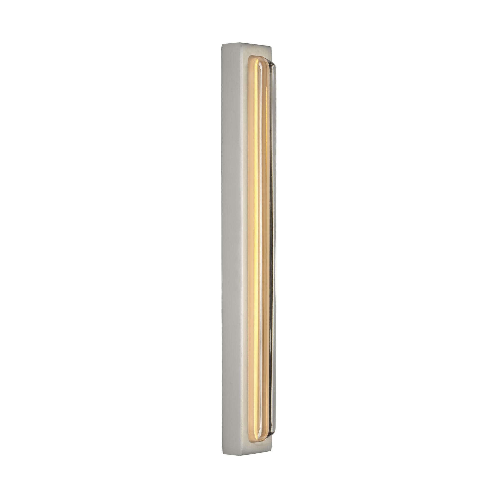 Shown in Satin Nickel finish and Clear Crystal glass