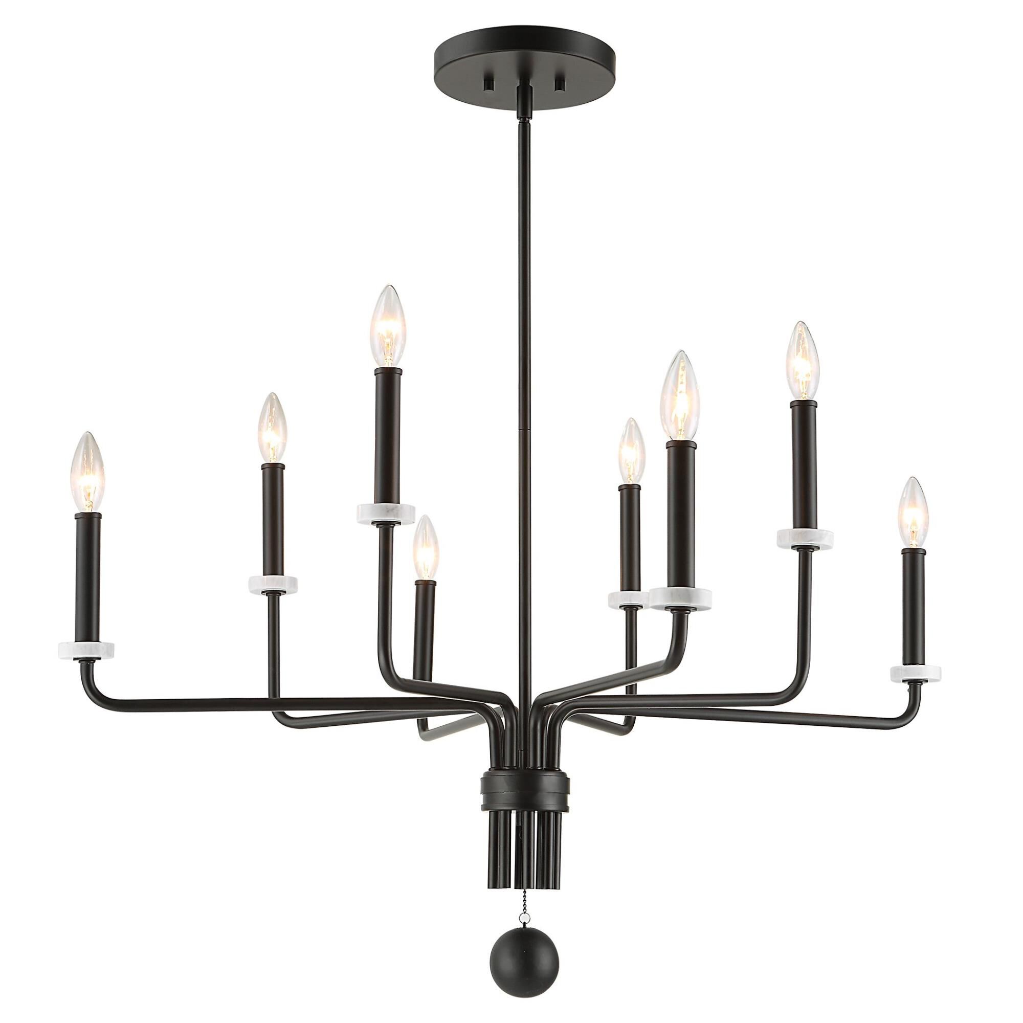 Kalizma Home Ebony 34 Inch 8 Light Chandelier by Uttermost