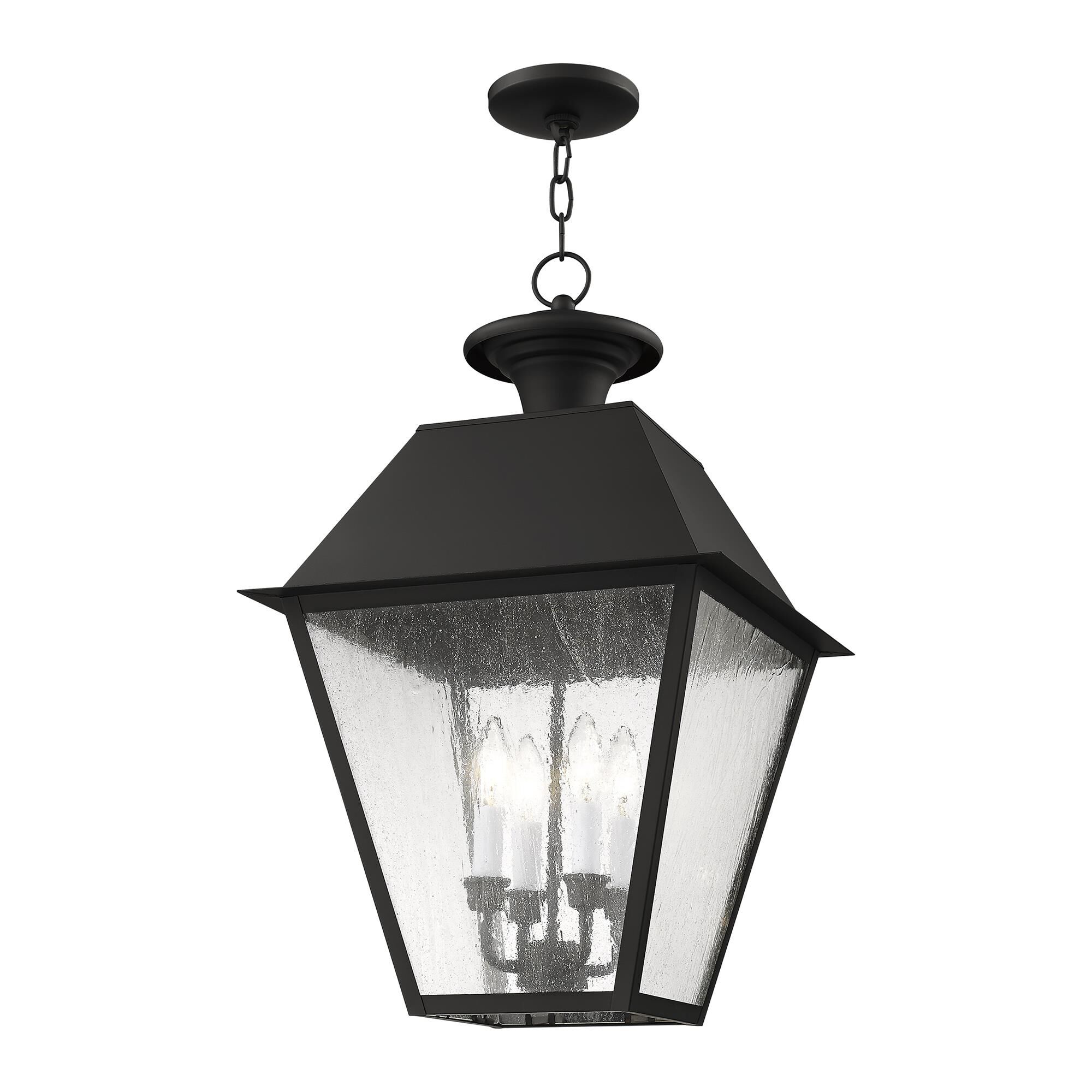 Mansfield 24 Inch Tall 4 Light Outdoor Hanging Lantern by Livex Lighting