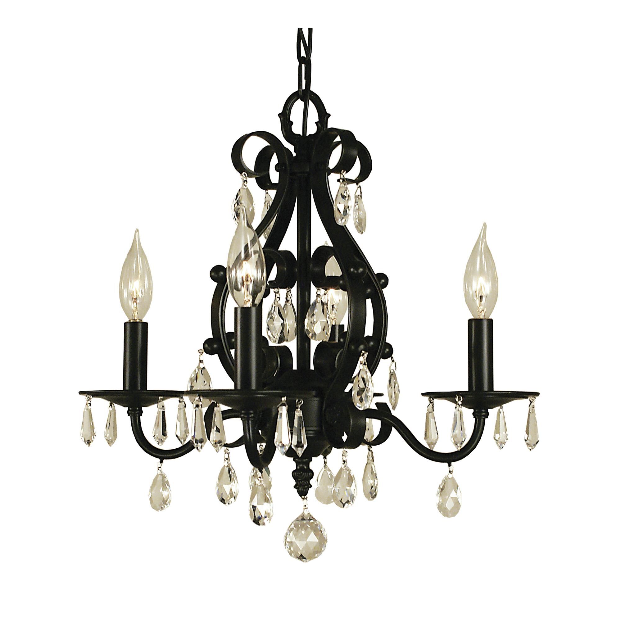 Liebestraum 16 Inch 4 Light Mini Chandelier by Framburg