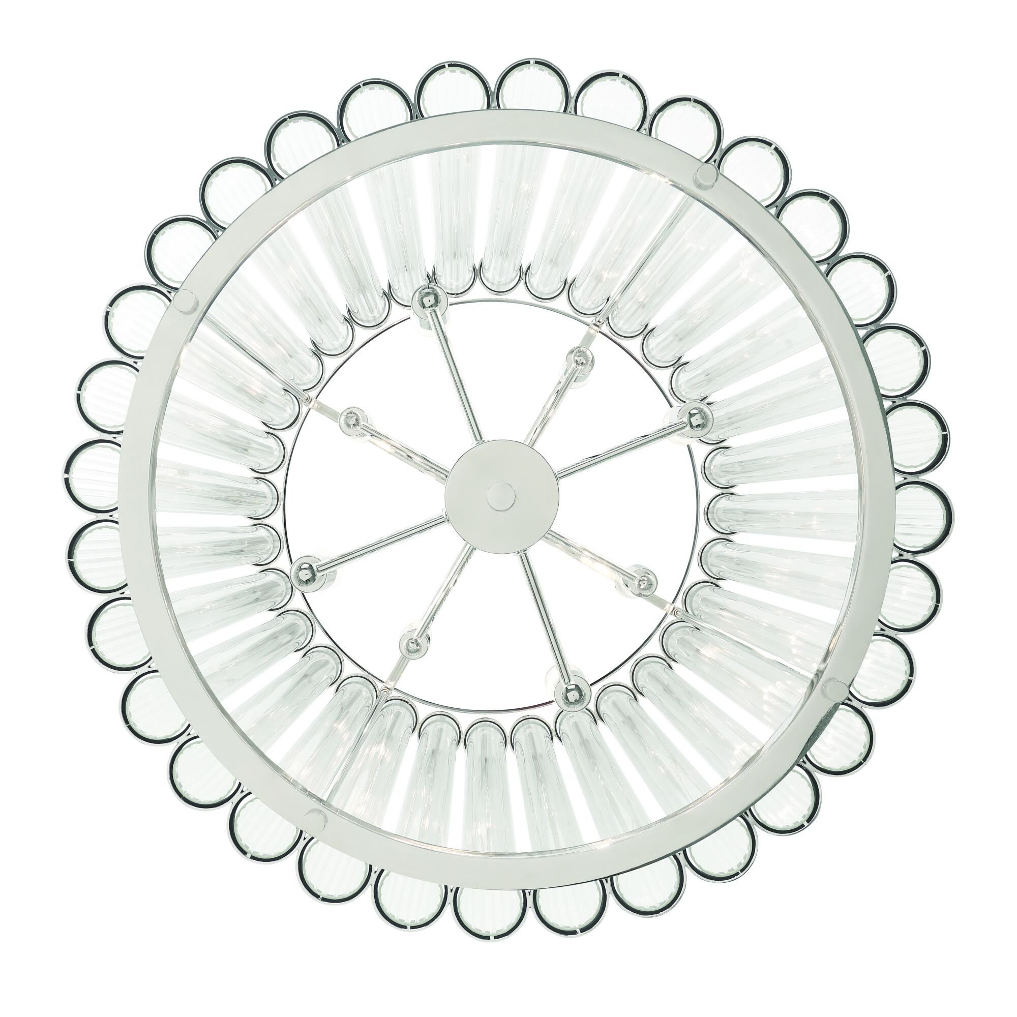 Shown in Nickel finish and Clear  glass