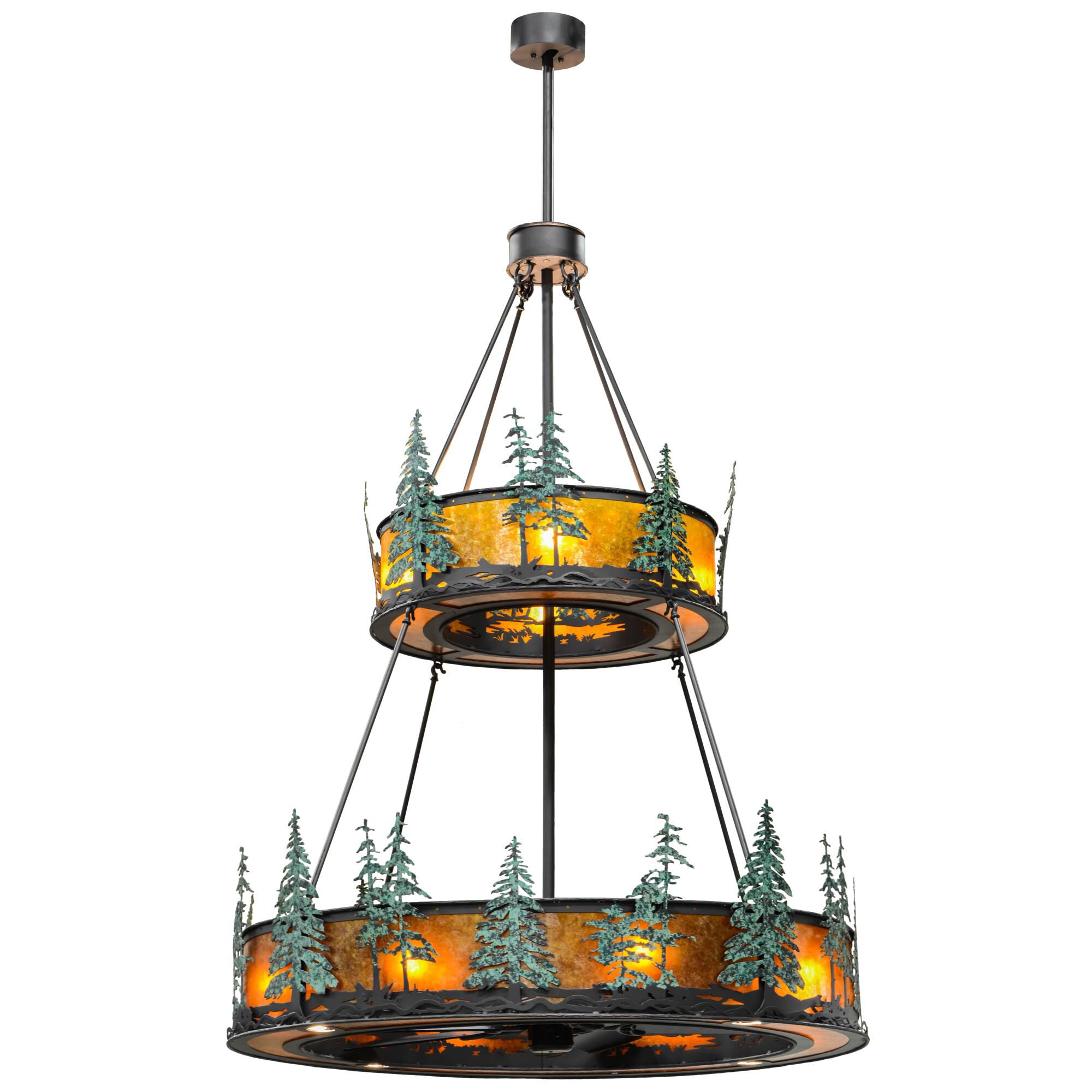 55 Inch Chandelier Ceiling Fan by Meyda Lighting