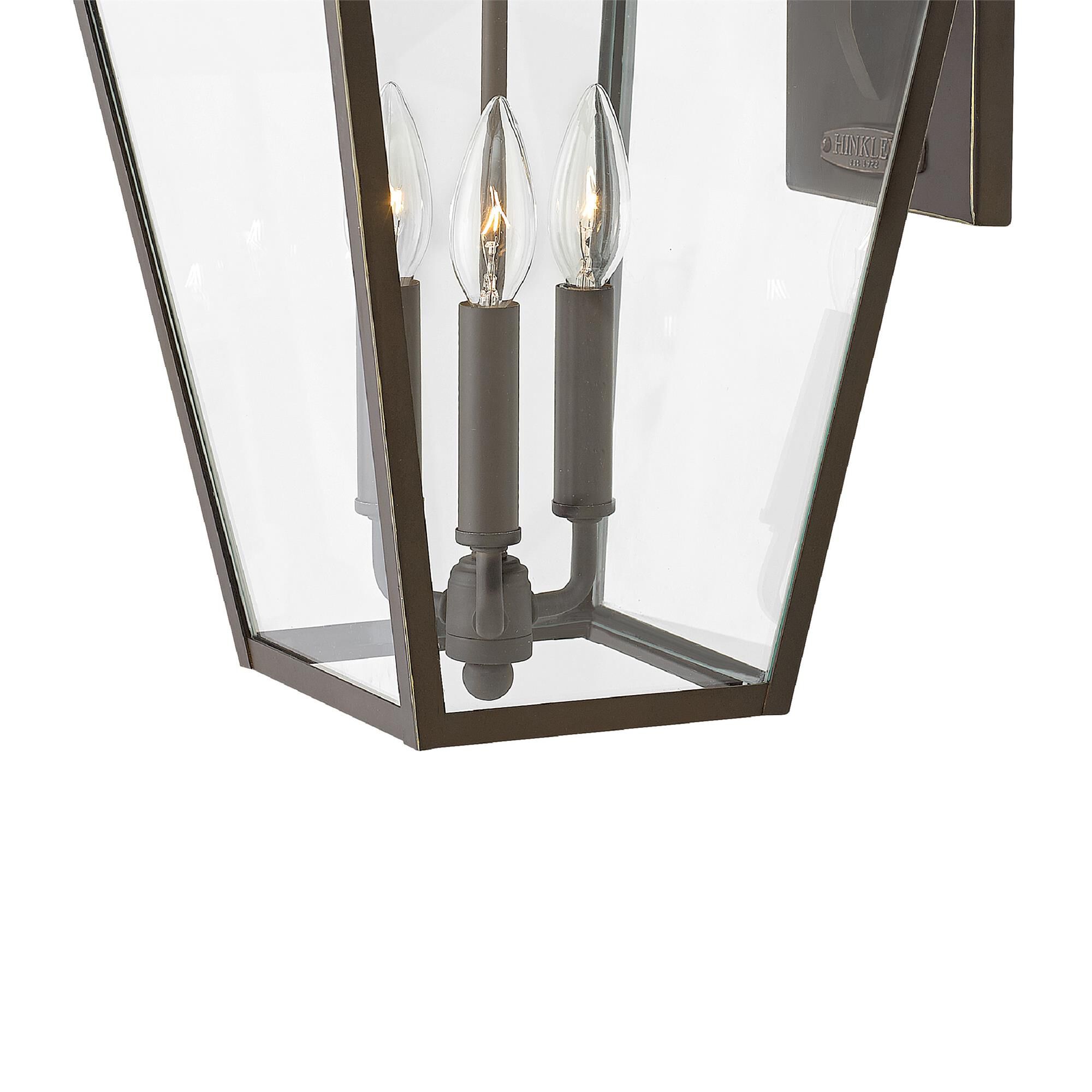 Shown in Oil Rubbed Bronze finish and Clear glass