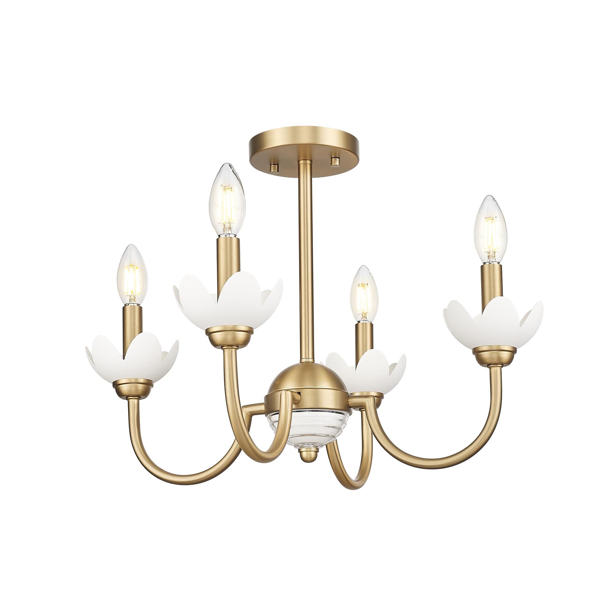 Shown in Modern Gold finish and Clear Ribbed glass and Clear Ribbed shade