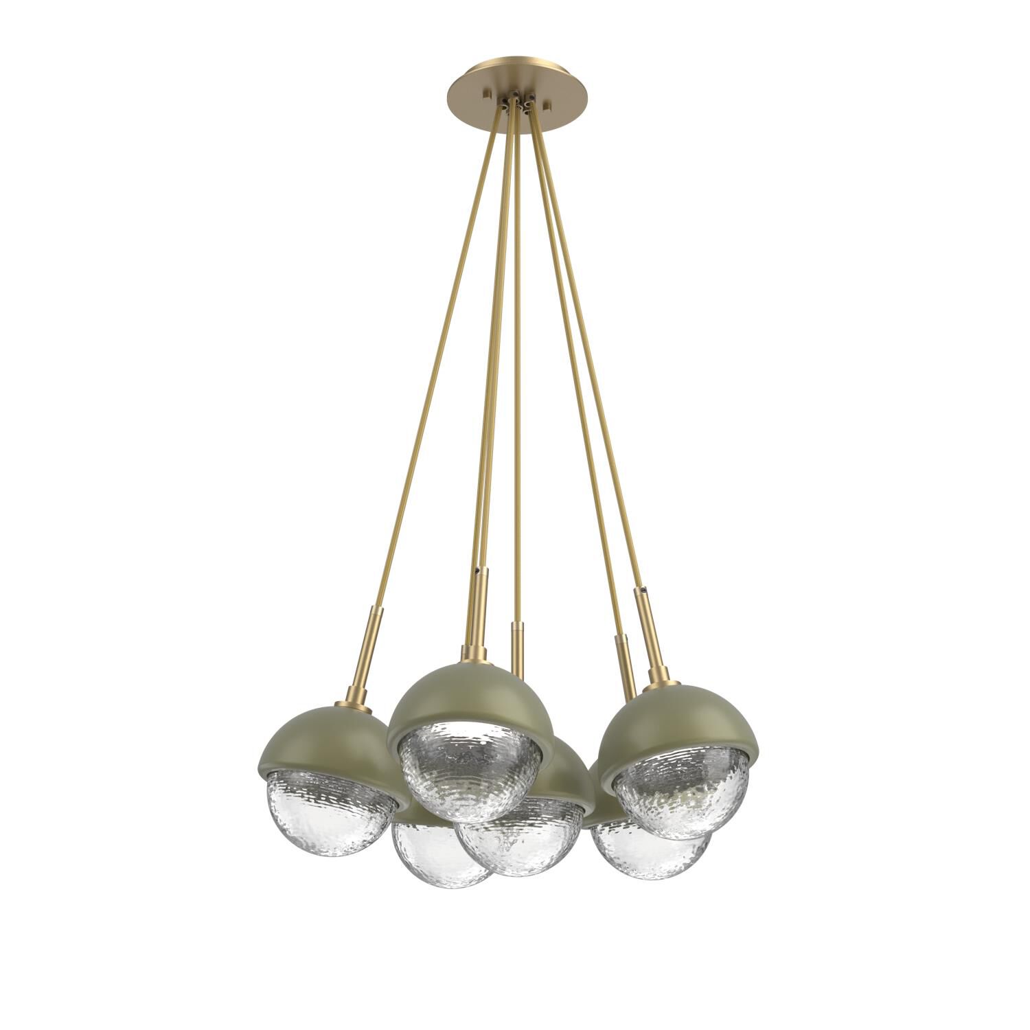 Levi Wilson Cabochon 19 Inch Multi Pendant Light by Hammerton Studio