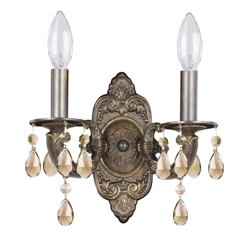Paris Market 10 Inch Wide 2 Light Wall Sconce by Crystorama