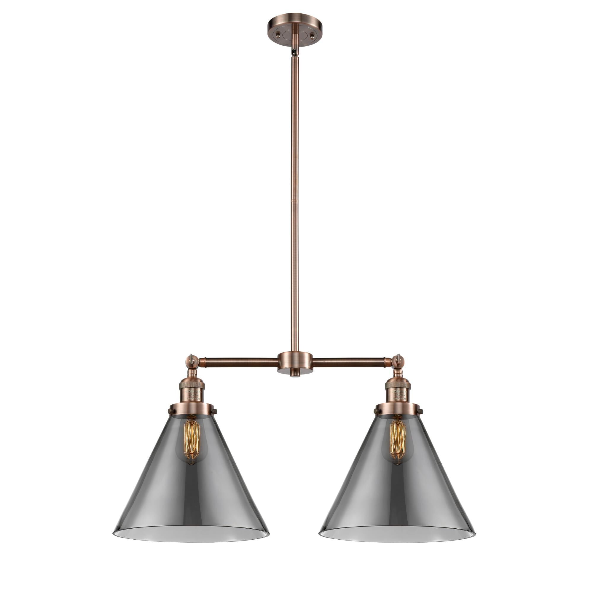 Bruno Marashlian X-Large Cone 21 Inch 2 Light Mini Chandelier by Innovations Lighting