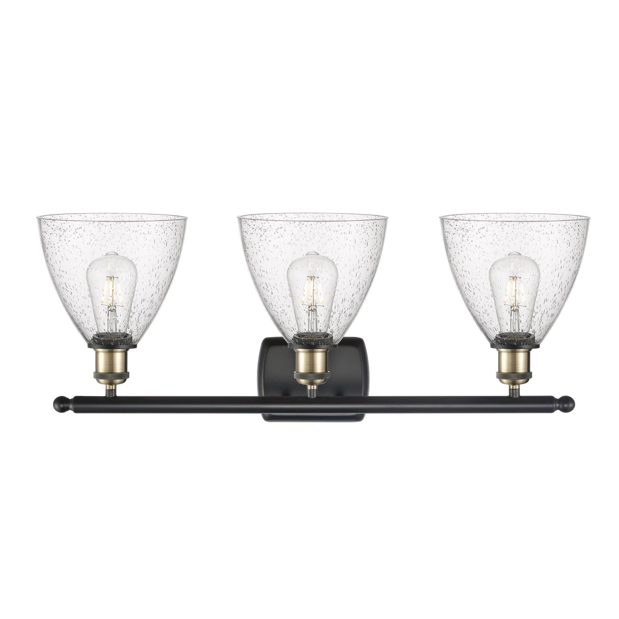 Shown in Black Antique Brass finish and Seedy Ballston Dome glass and No Shade shade