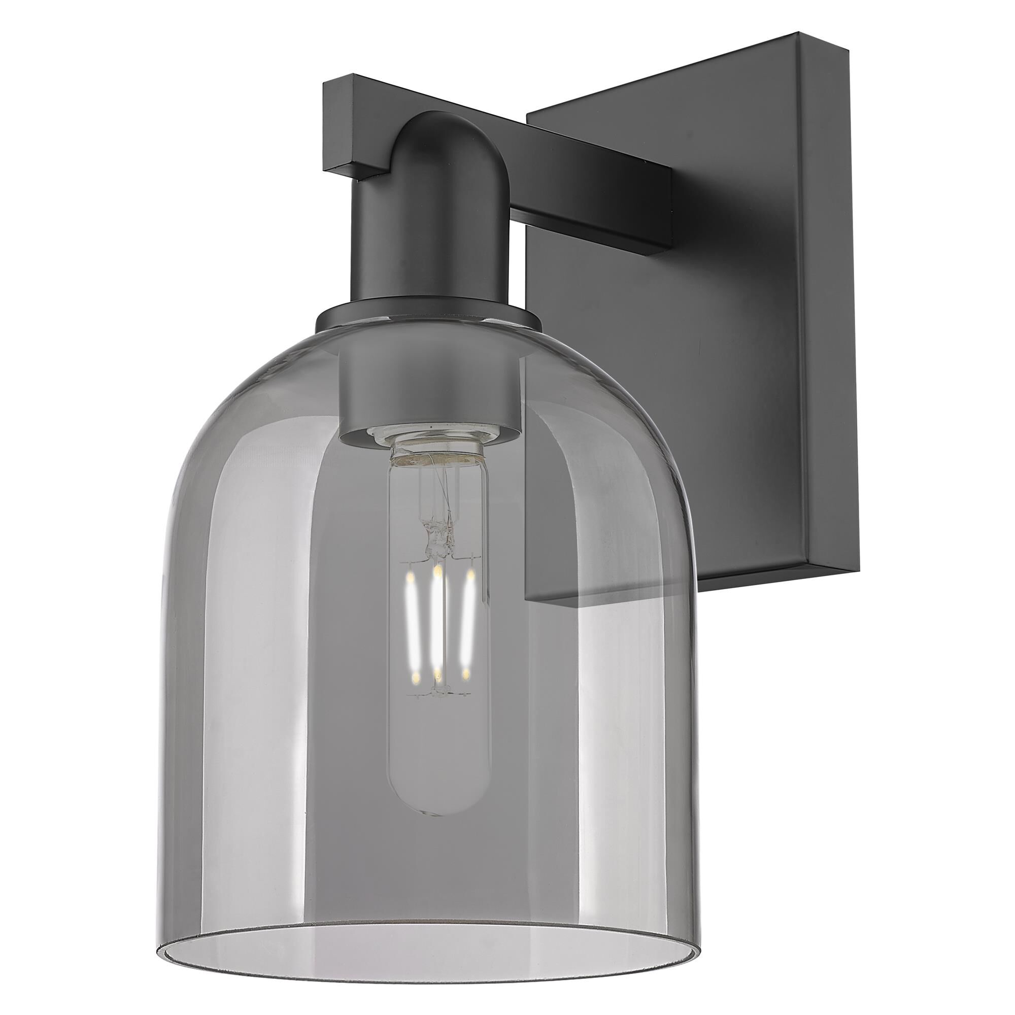 Shown in Matte Black finish and Light Smoke glass