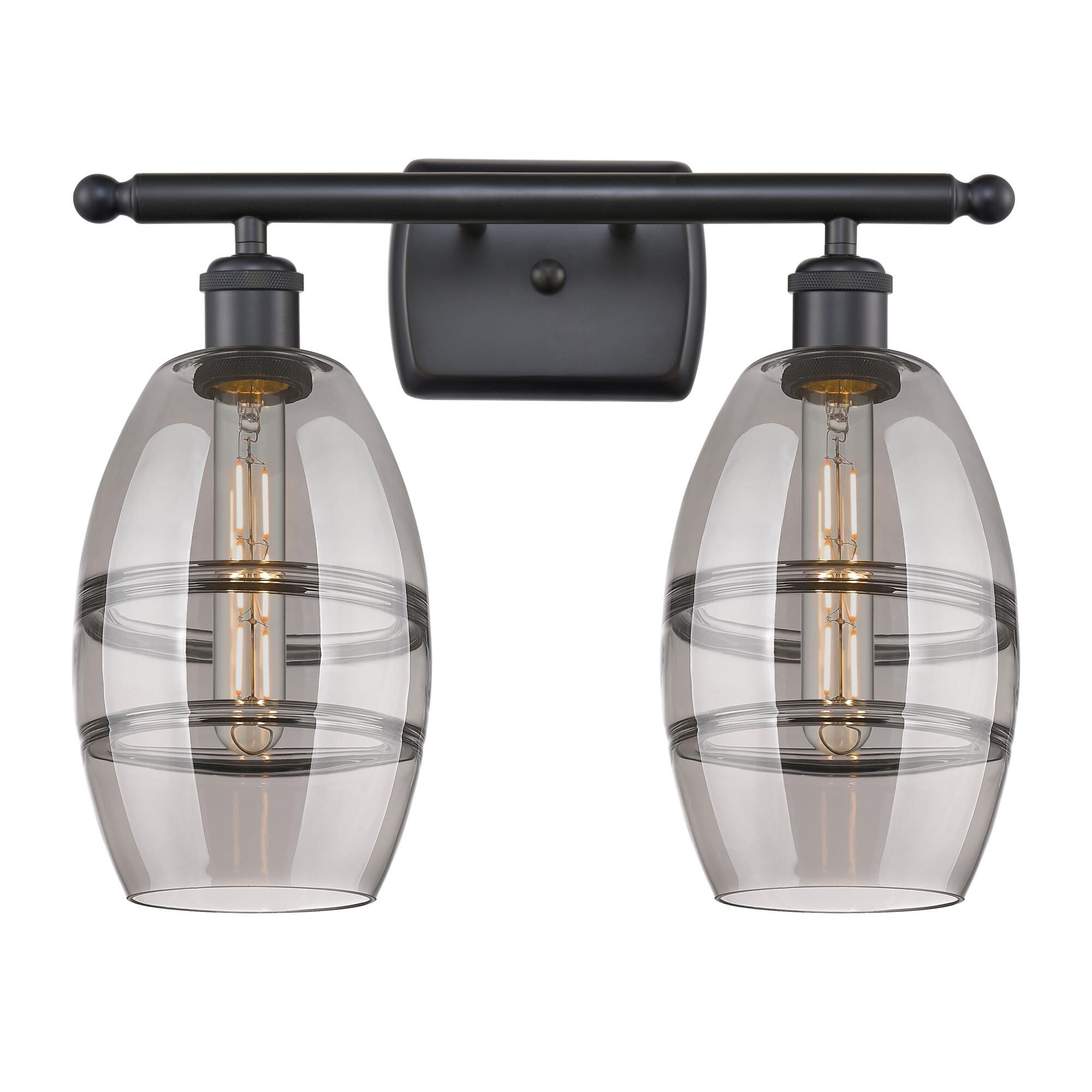 Shown in Matte Black finish and Light Smoke glass