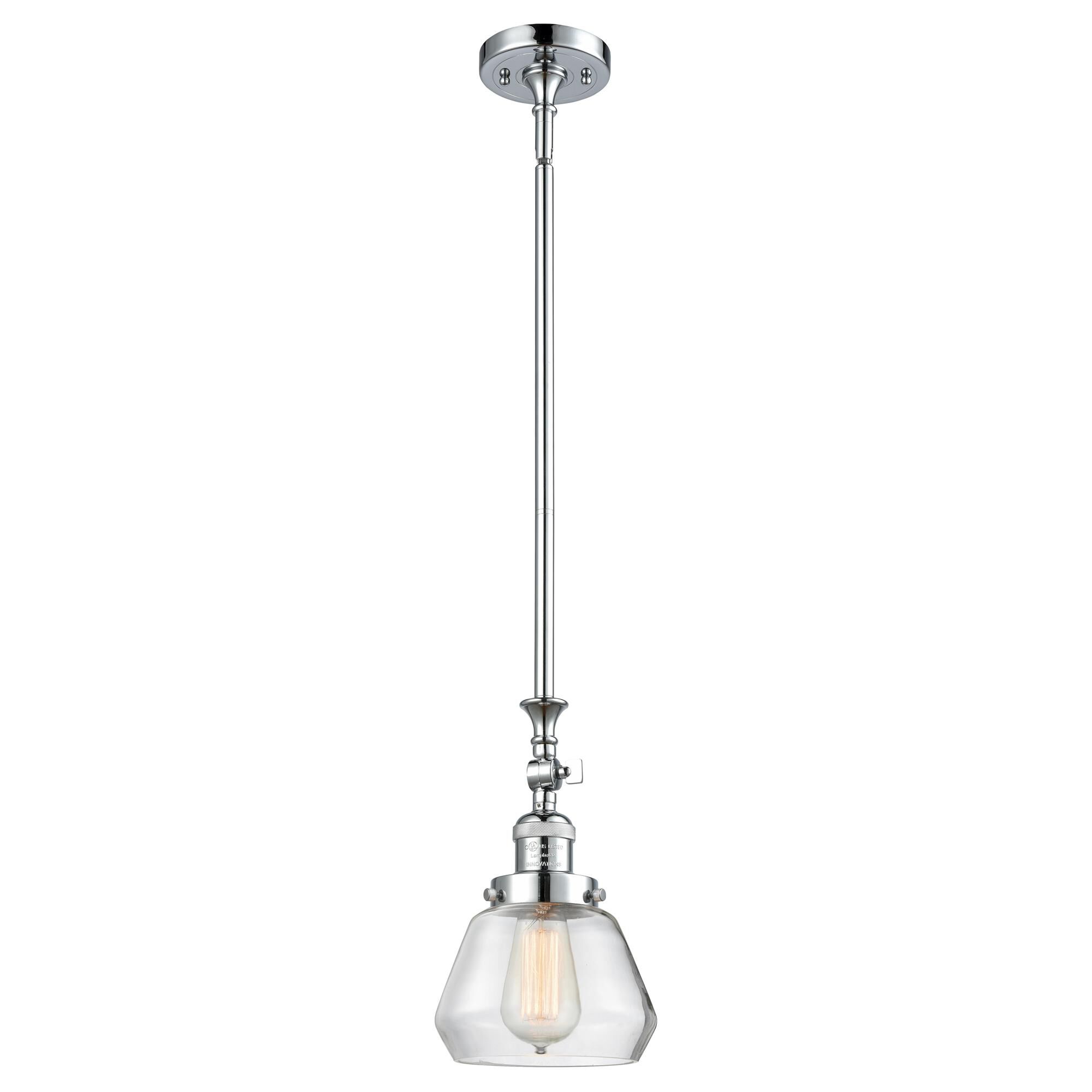 Shown in Polished Chrome finish and Clear glass