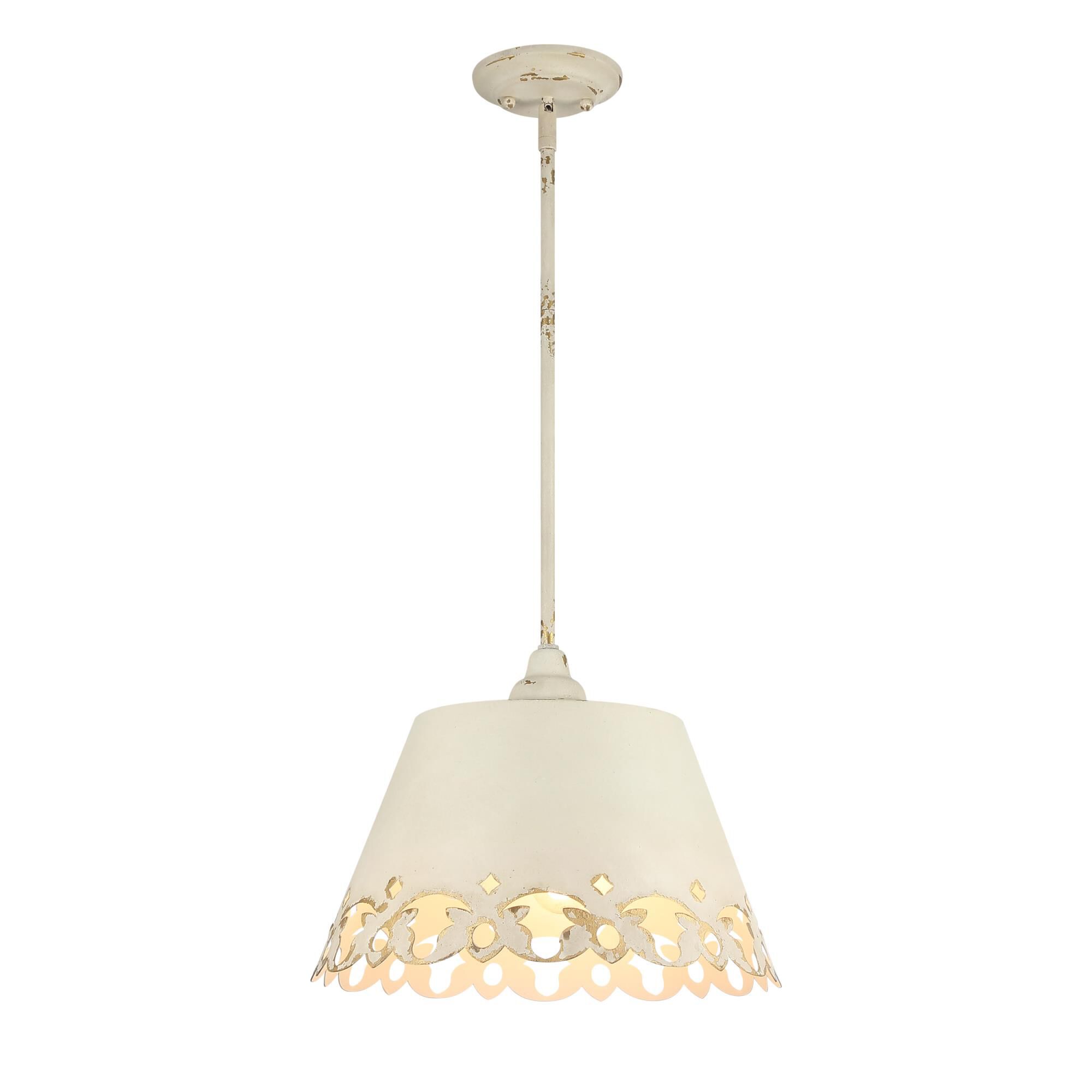 Shown in Antique Ivory finish and Beige shade