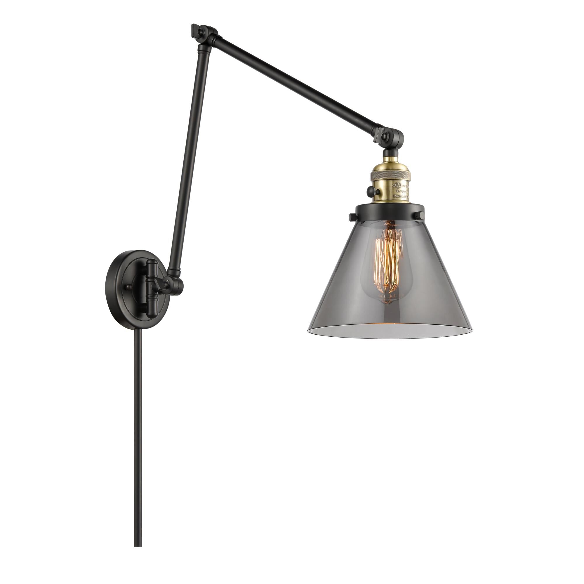 Bruno Marashlian Large Cone LED Wall Swing Lamp by Innovations Lighting