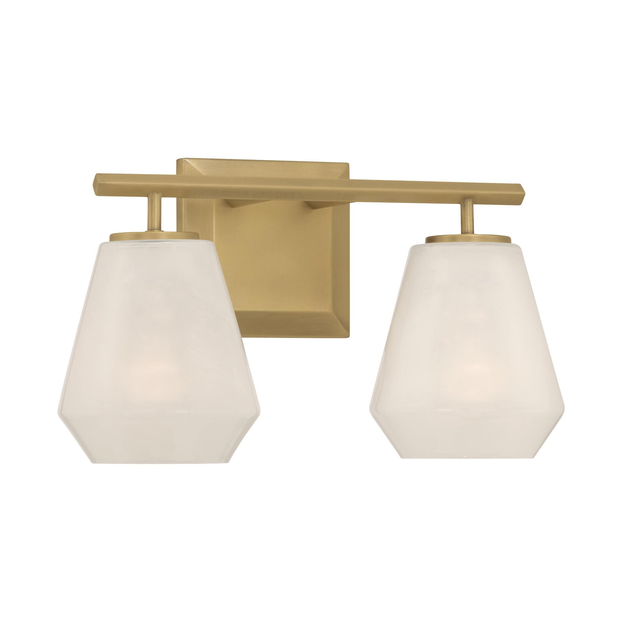 Shown in Legacy Brass finish and Alabaster glass