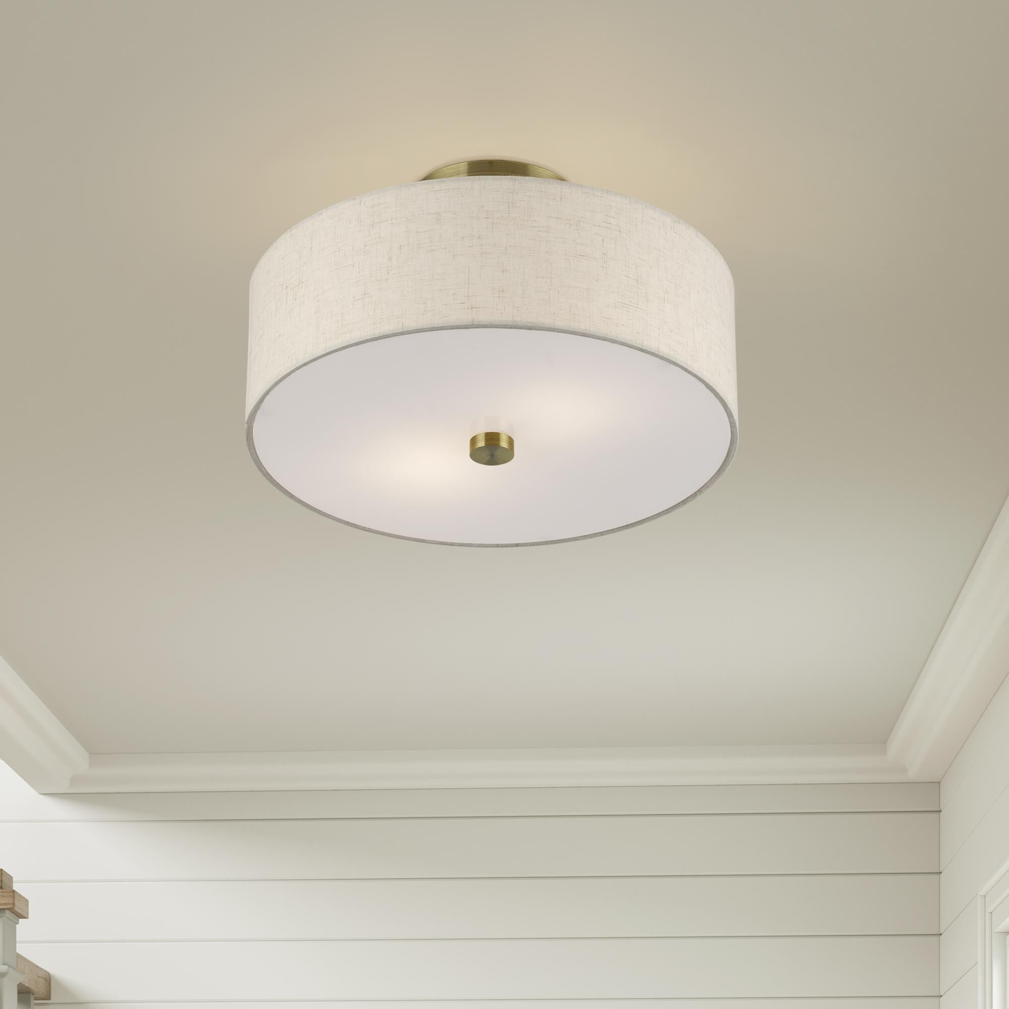 Monroe 13 Inch Semi Flush Mount by Livex Lighting