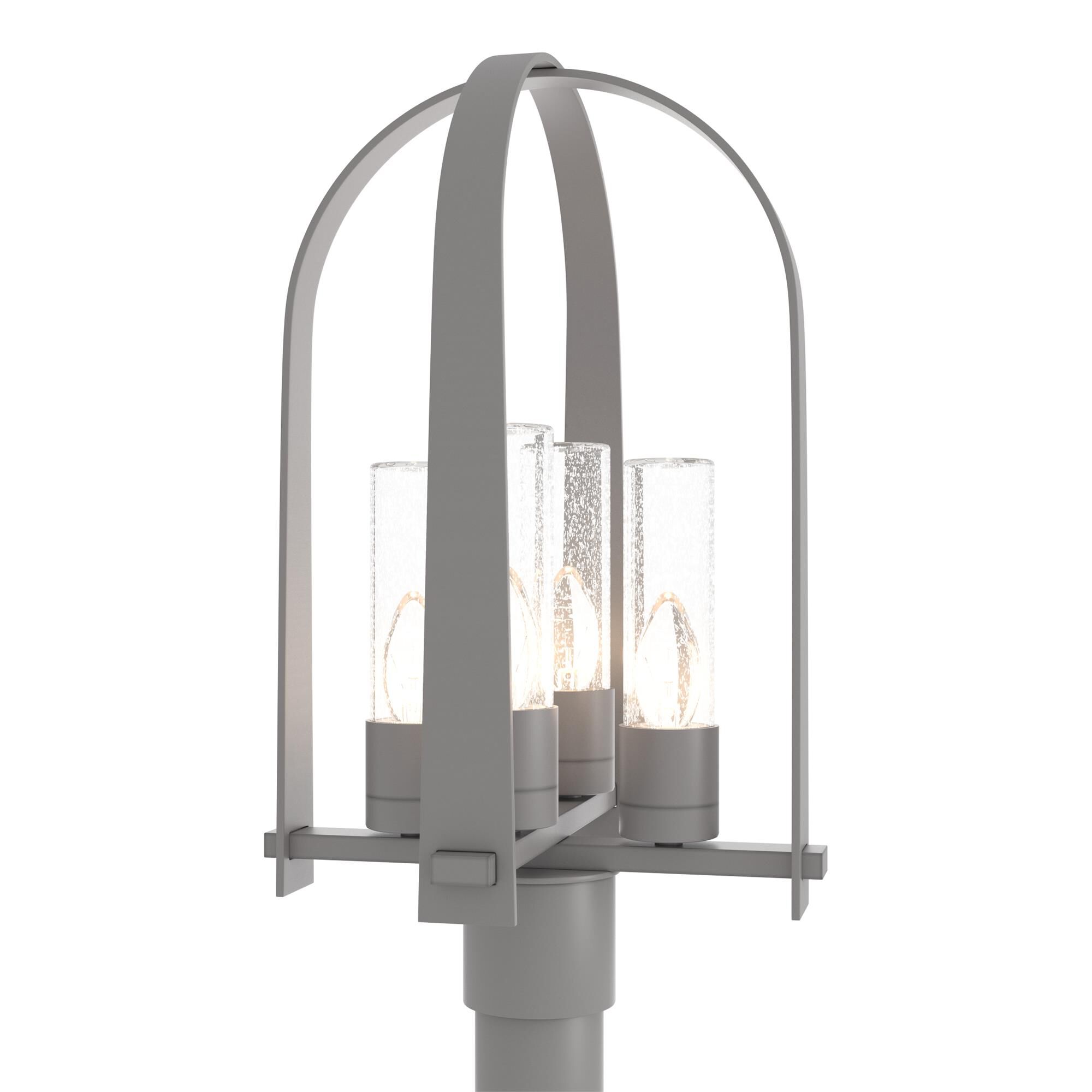 Shown in Coastal Burnished Steel finish and Seeded Clear glass