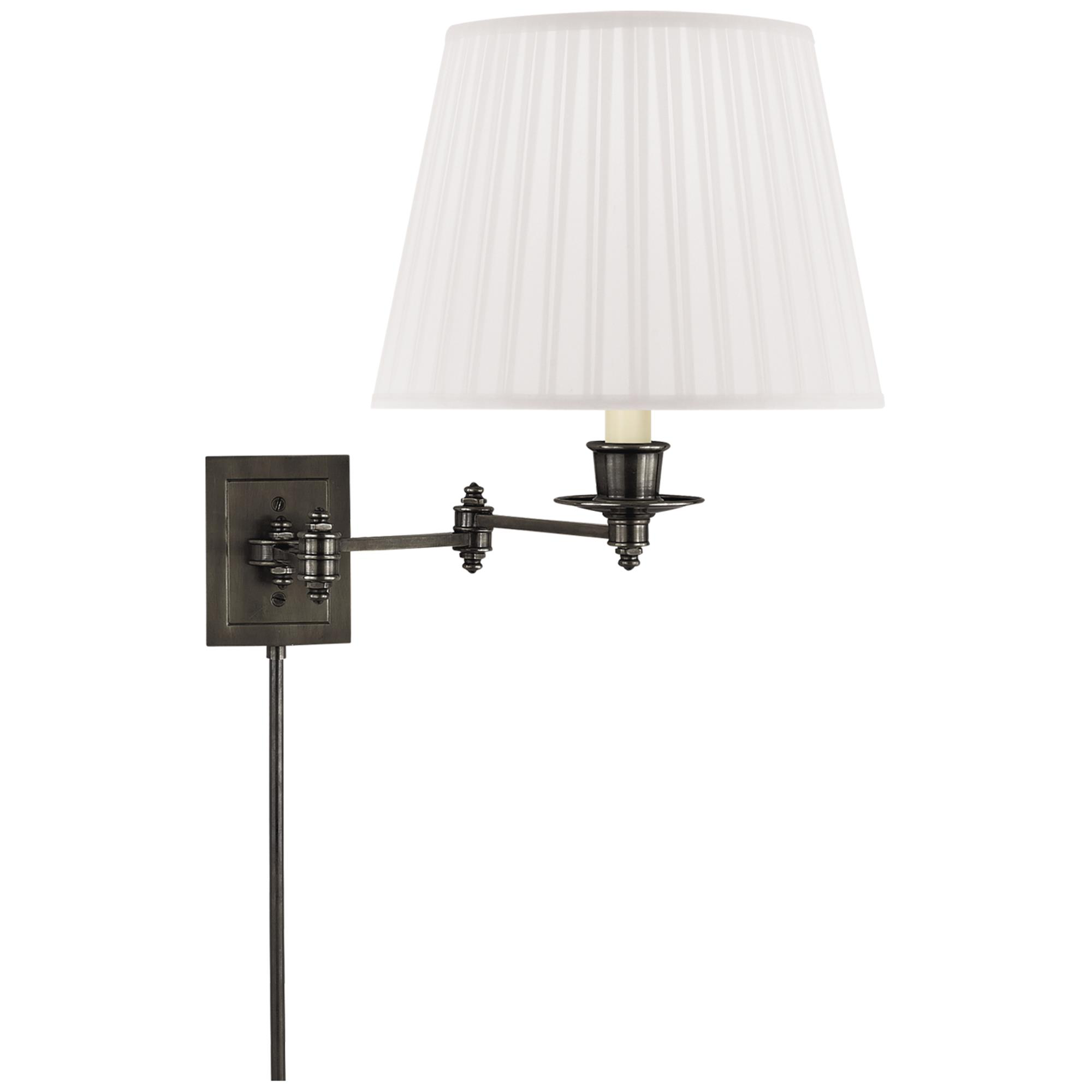 Shown in Bronze finish and Silk shade