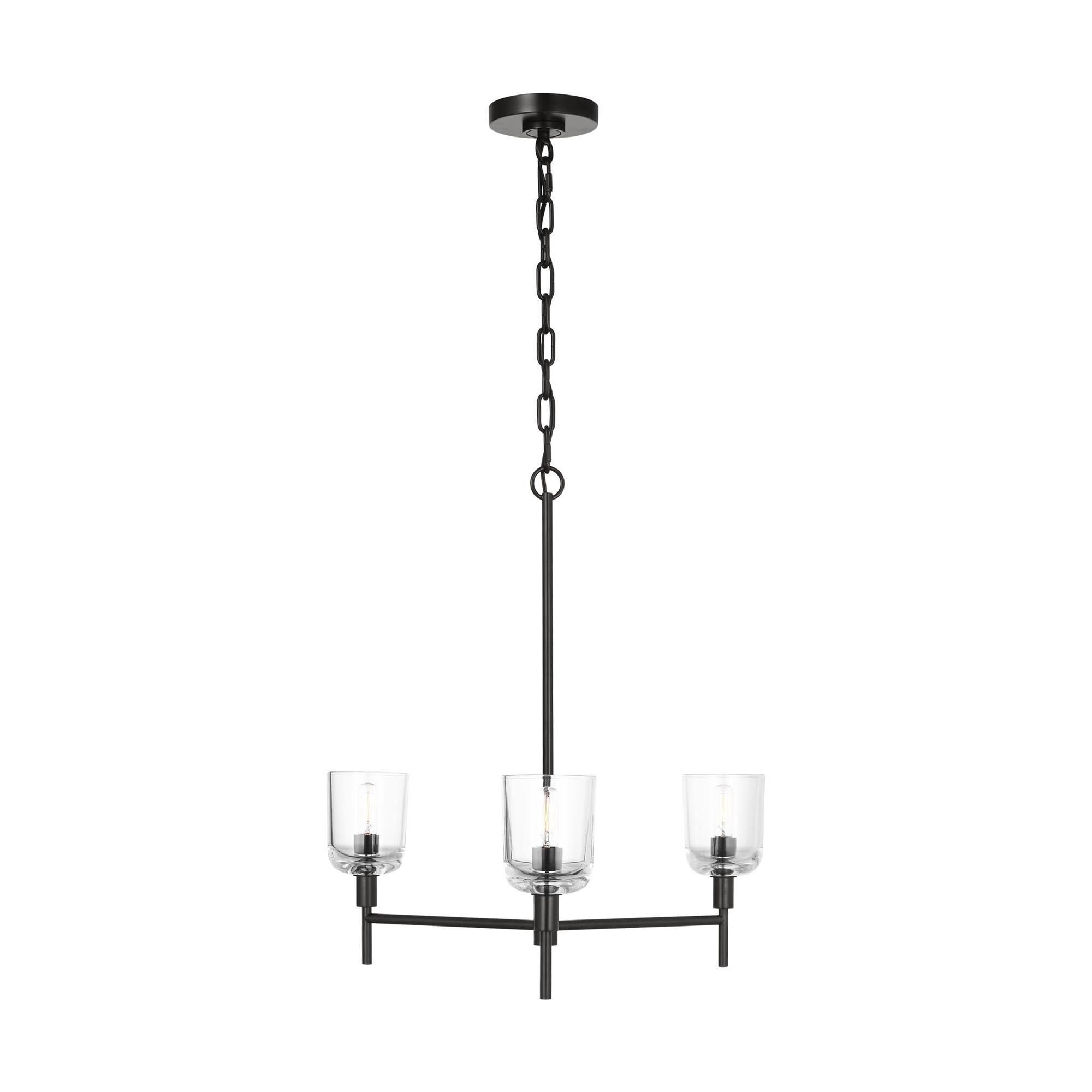 Shown in Aged Iron finish and Clear glass