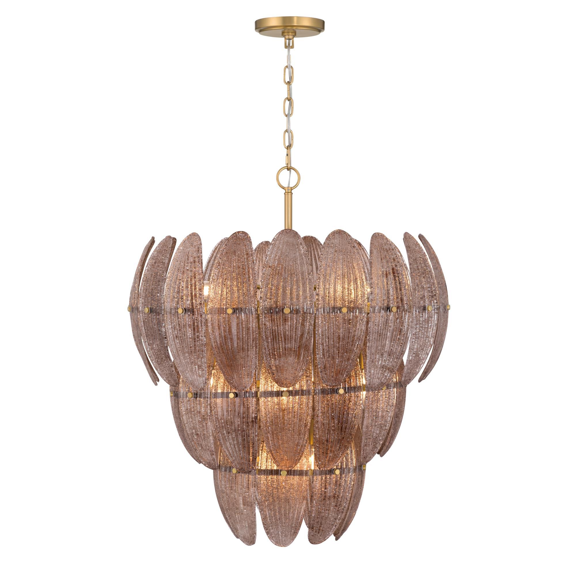 Shown in Legacy Brass finish and Brown Textured shade