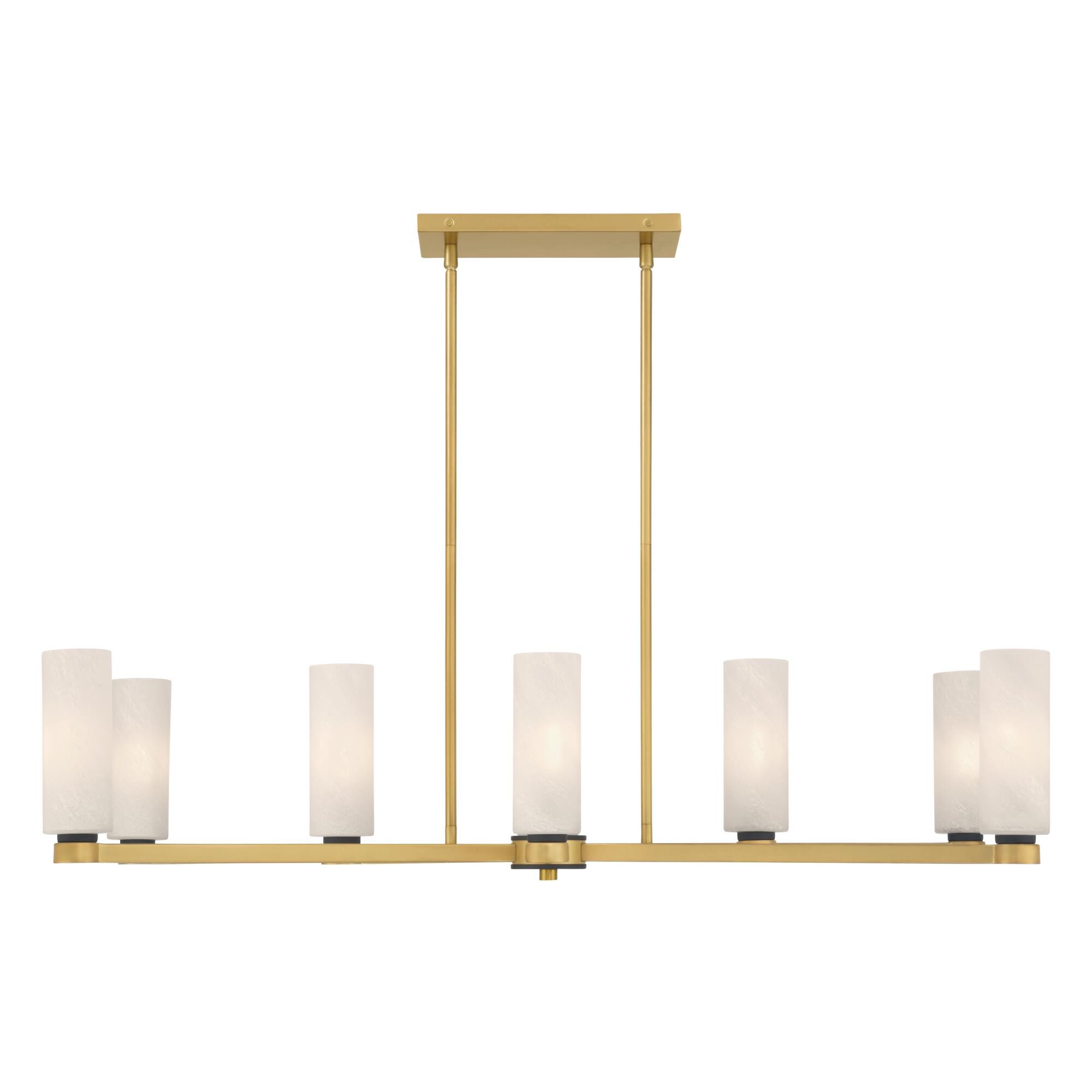 Shown in Legacy Brass finish and Etched Alabaster glass