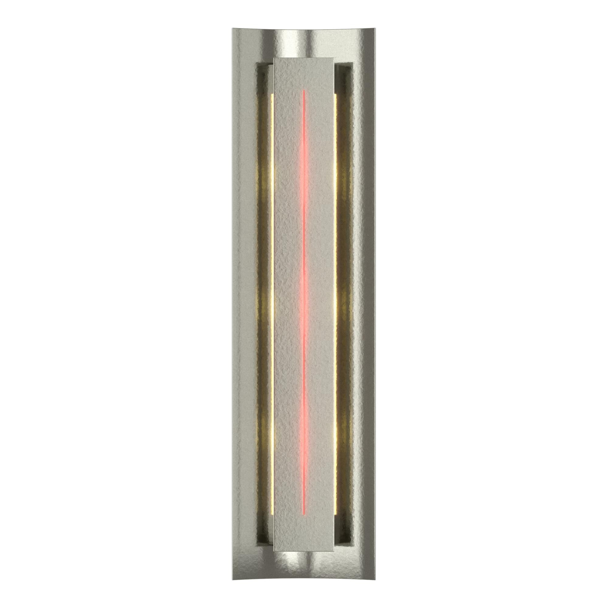 Shown in Sterling finish and Red glass