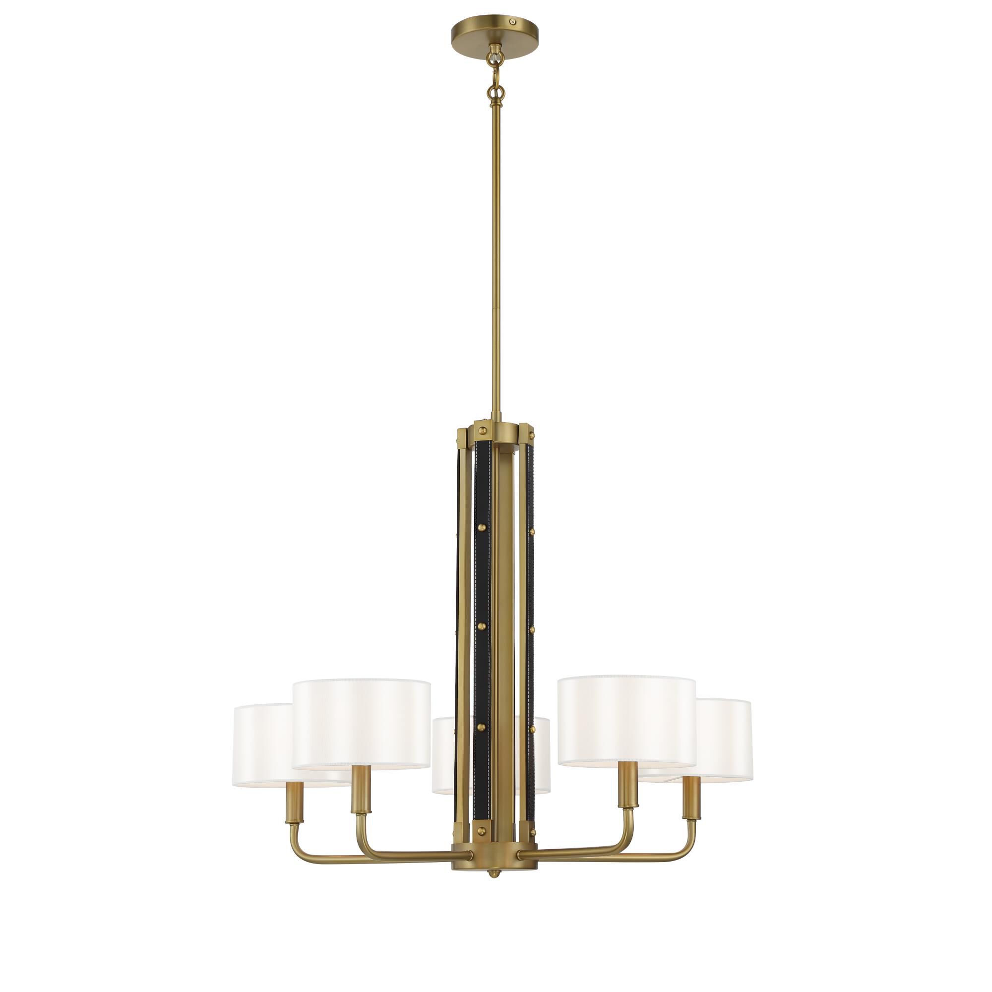 Shown in Soft Brass finish and White Silk shade