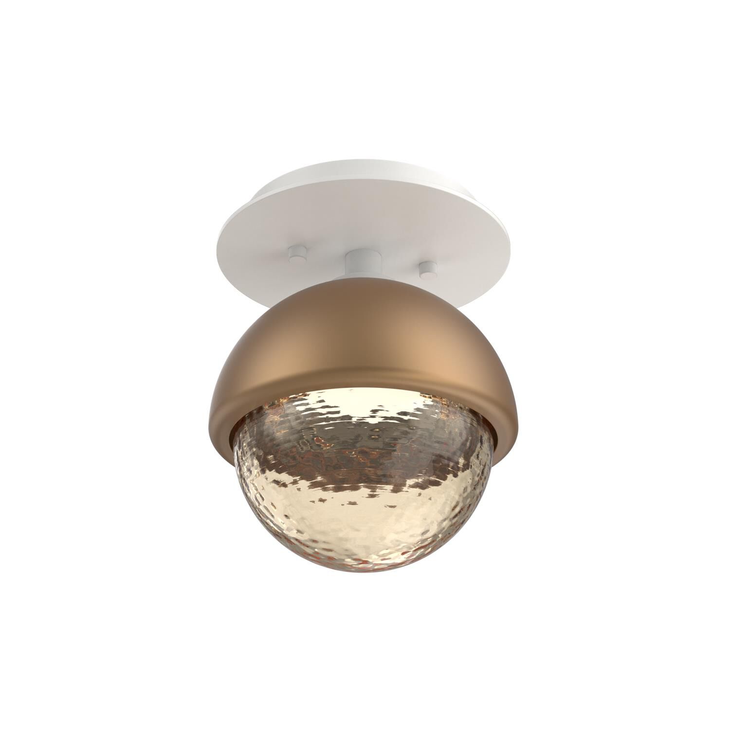 Shown in Salt White finish and Amber glass and Novel Brass accent