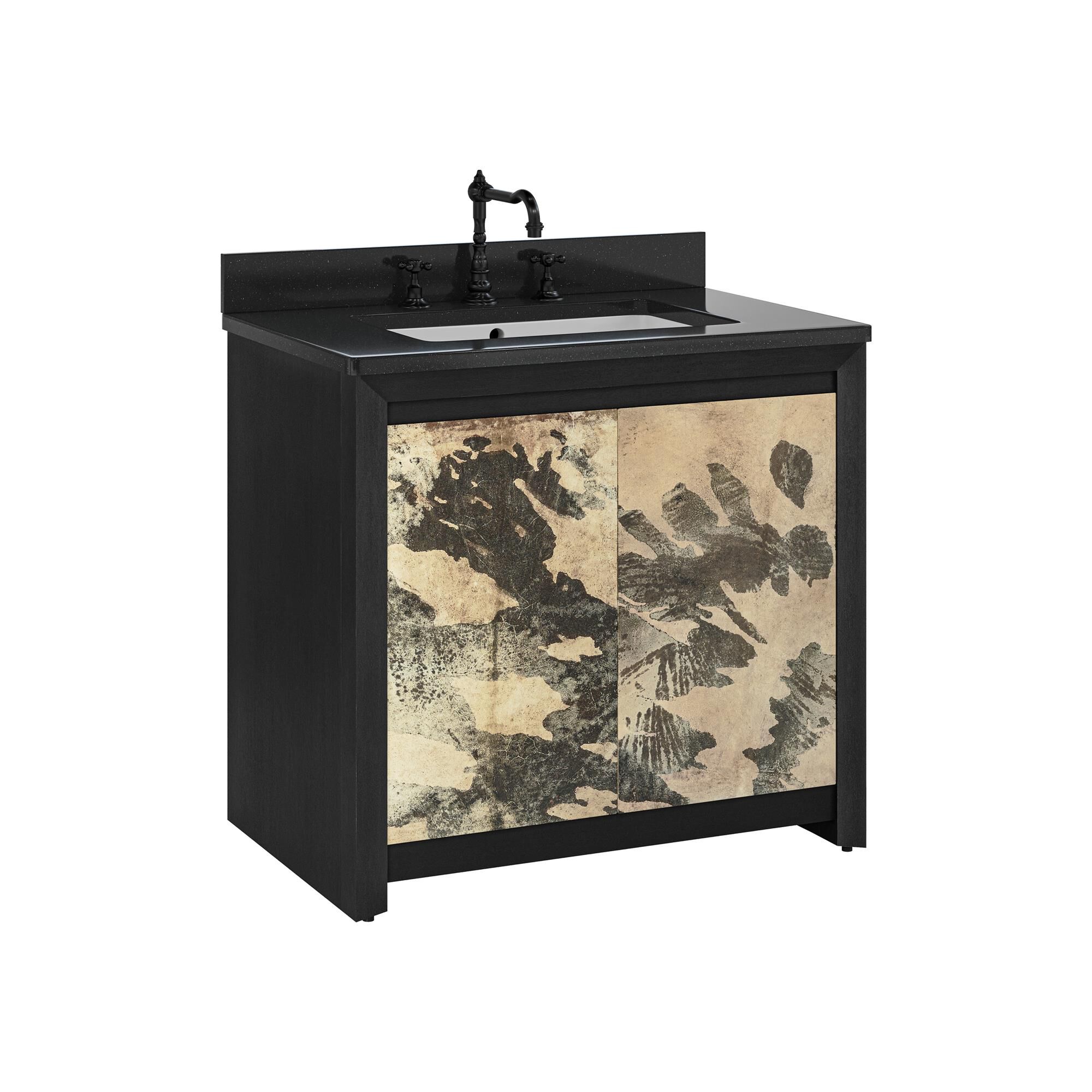 Shown in Caviar Black, Faux Bone, Black and White finish